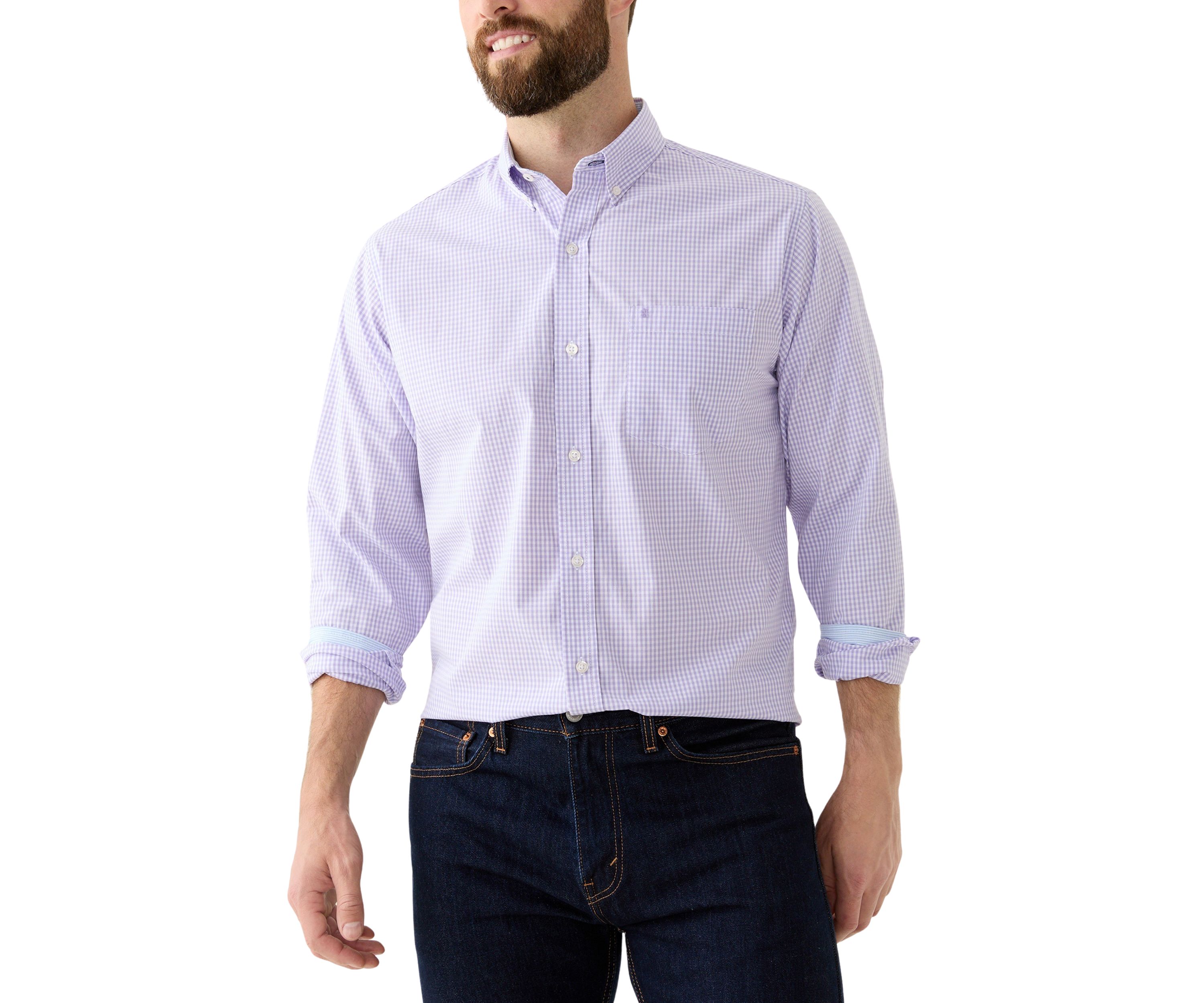 Long Sleeve Performance Gingham Shirt