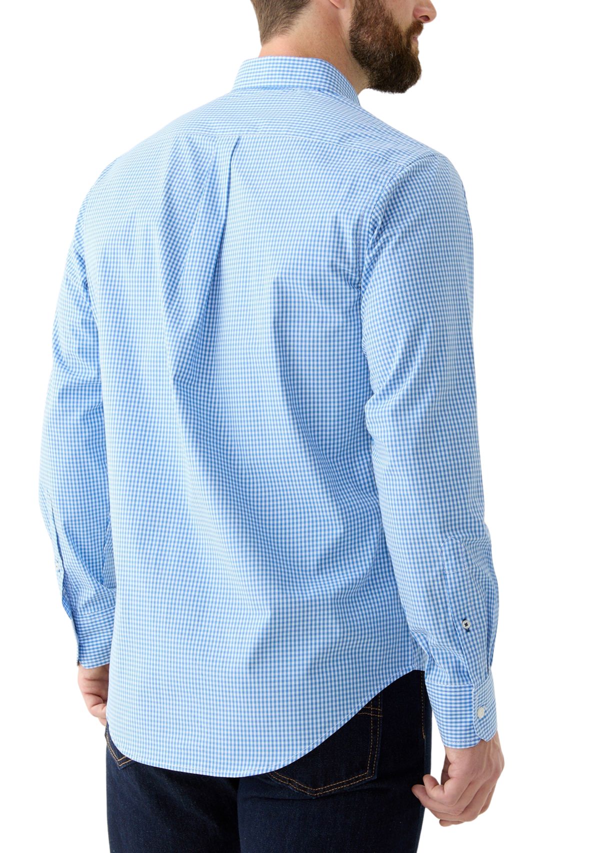 Long Sleeve Performance Gingham Shirt
