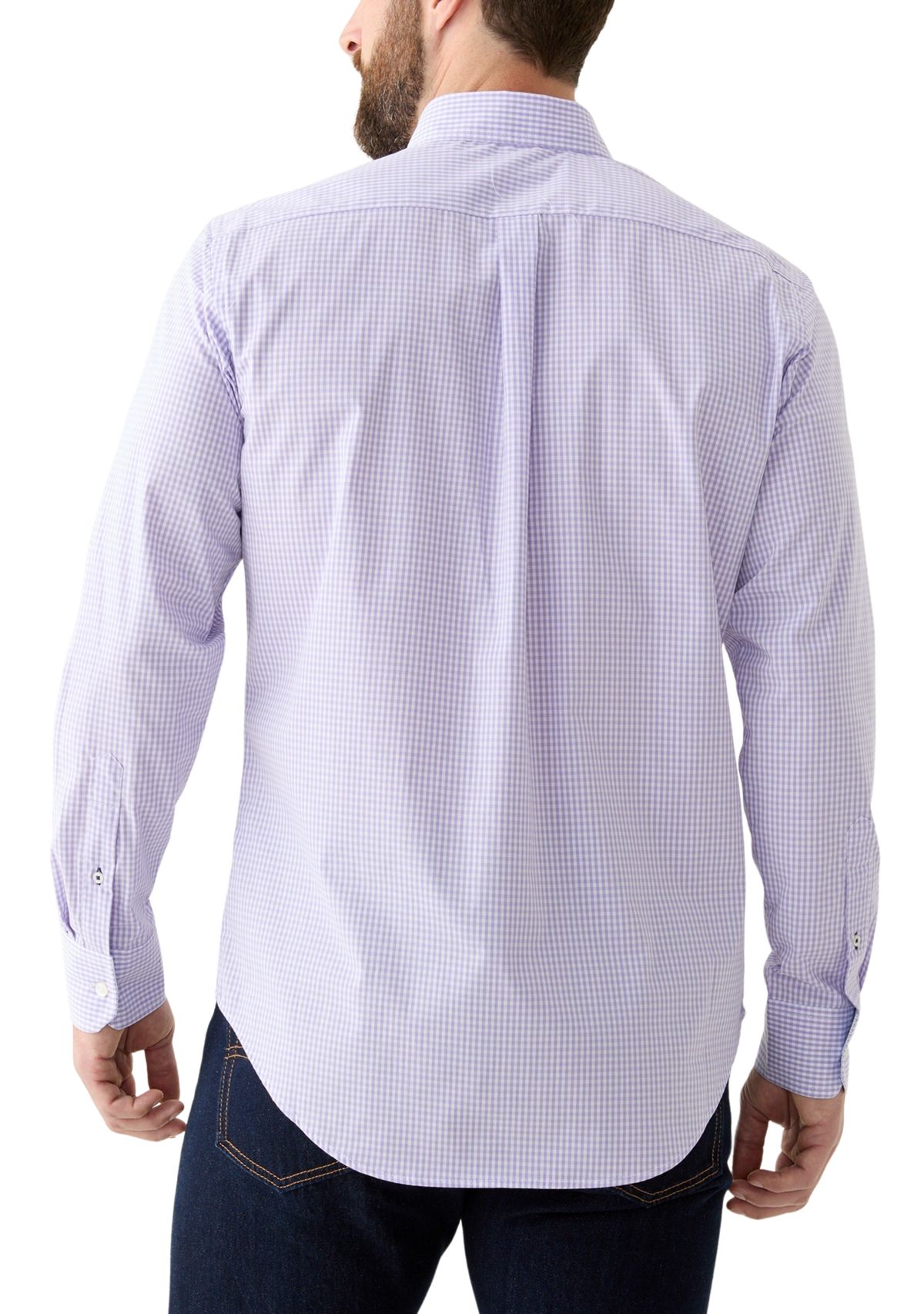 Long Sleeve Performance Gingham Shirt