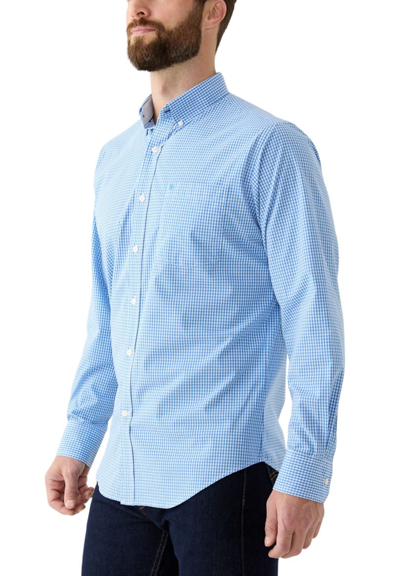 Long Sleeve Performance Gingham Shirt