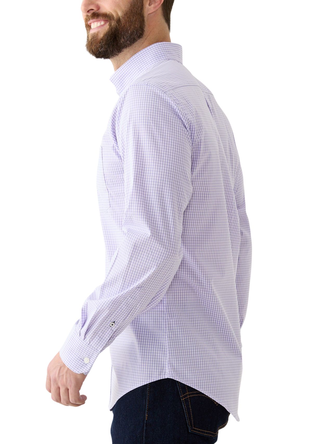 Long Sleeve Performance Gingham Shirt