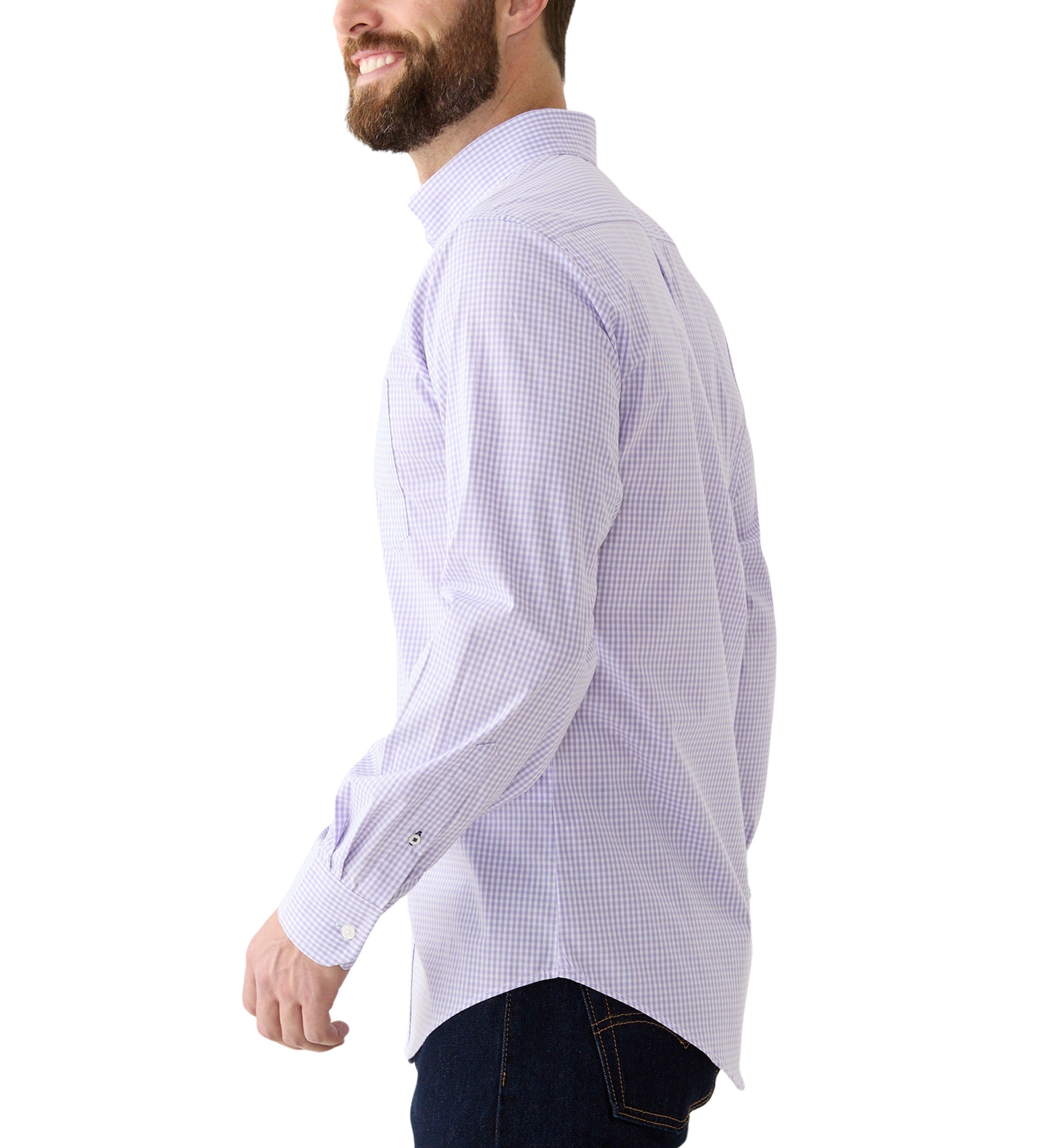 Long Sleeve Performance Gingham Shirt