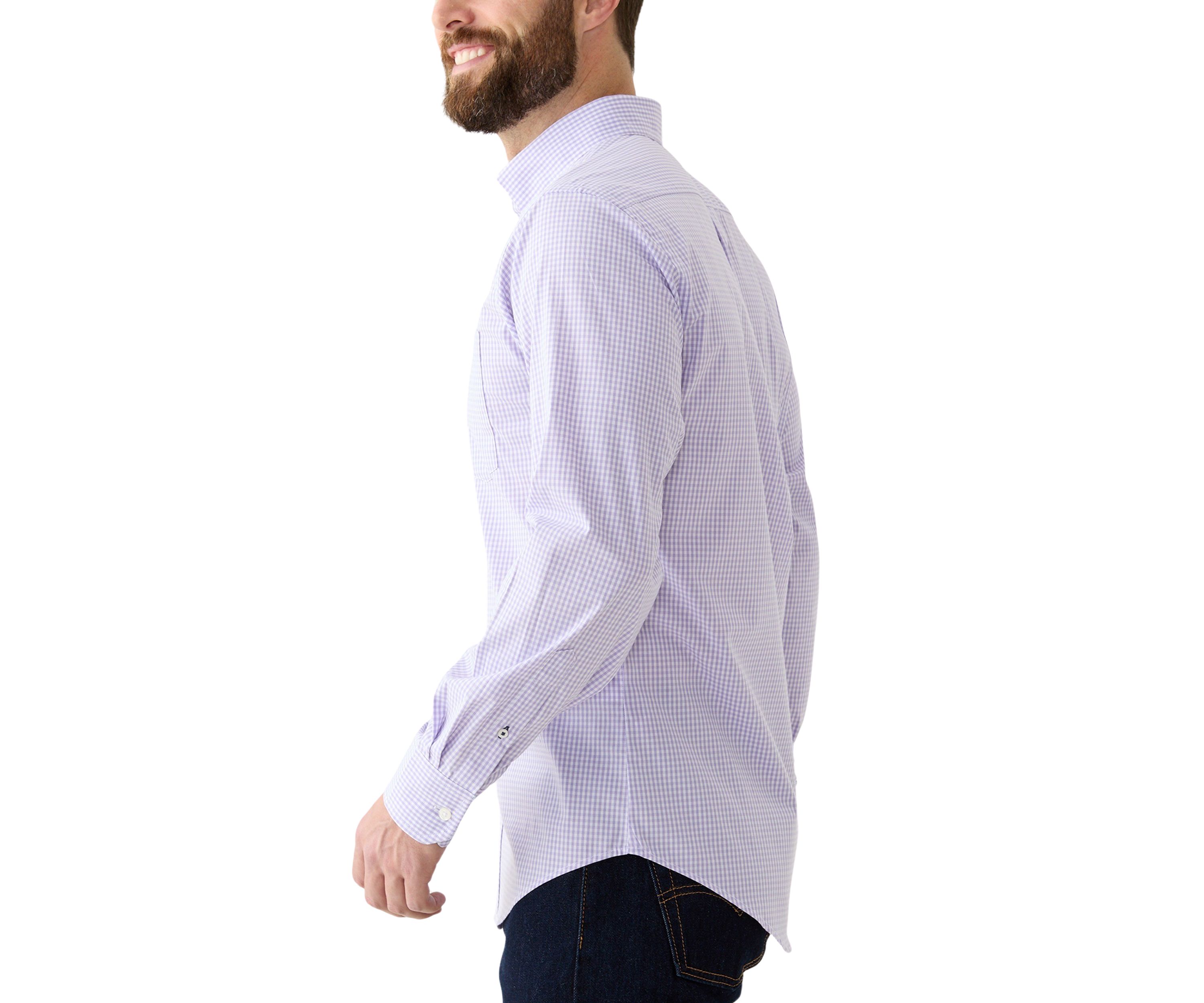 Long Sleeve Performance Gingham Shirt