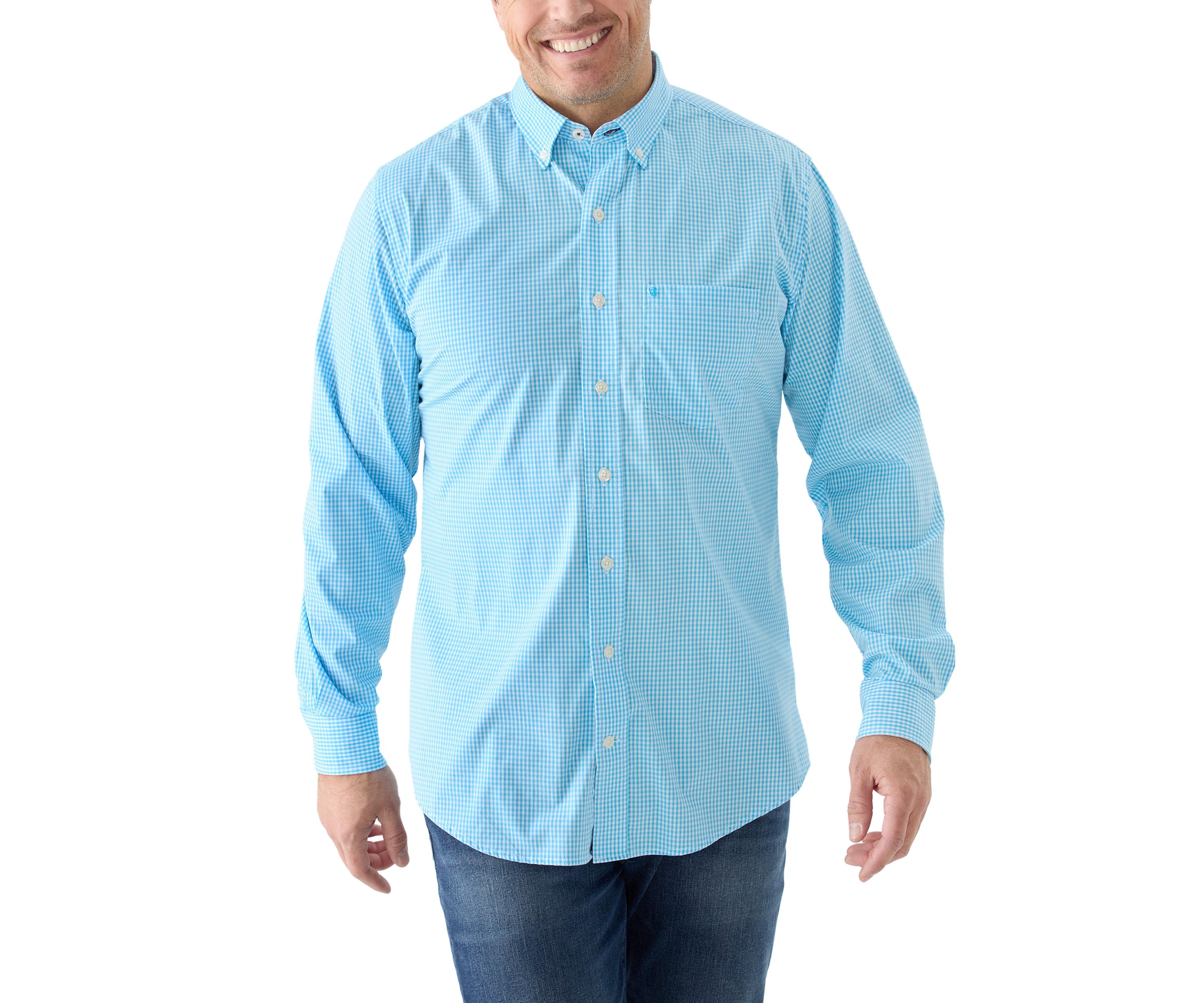 Big & Tall Comfort + Performance Woven Button Down Shirt 