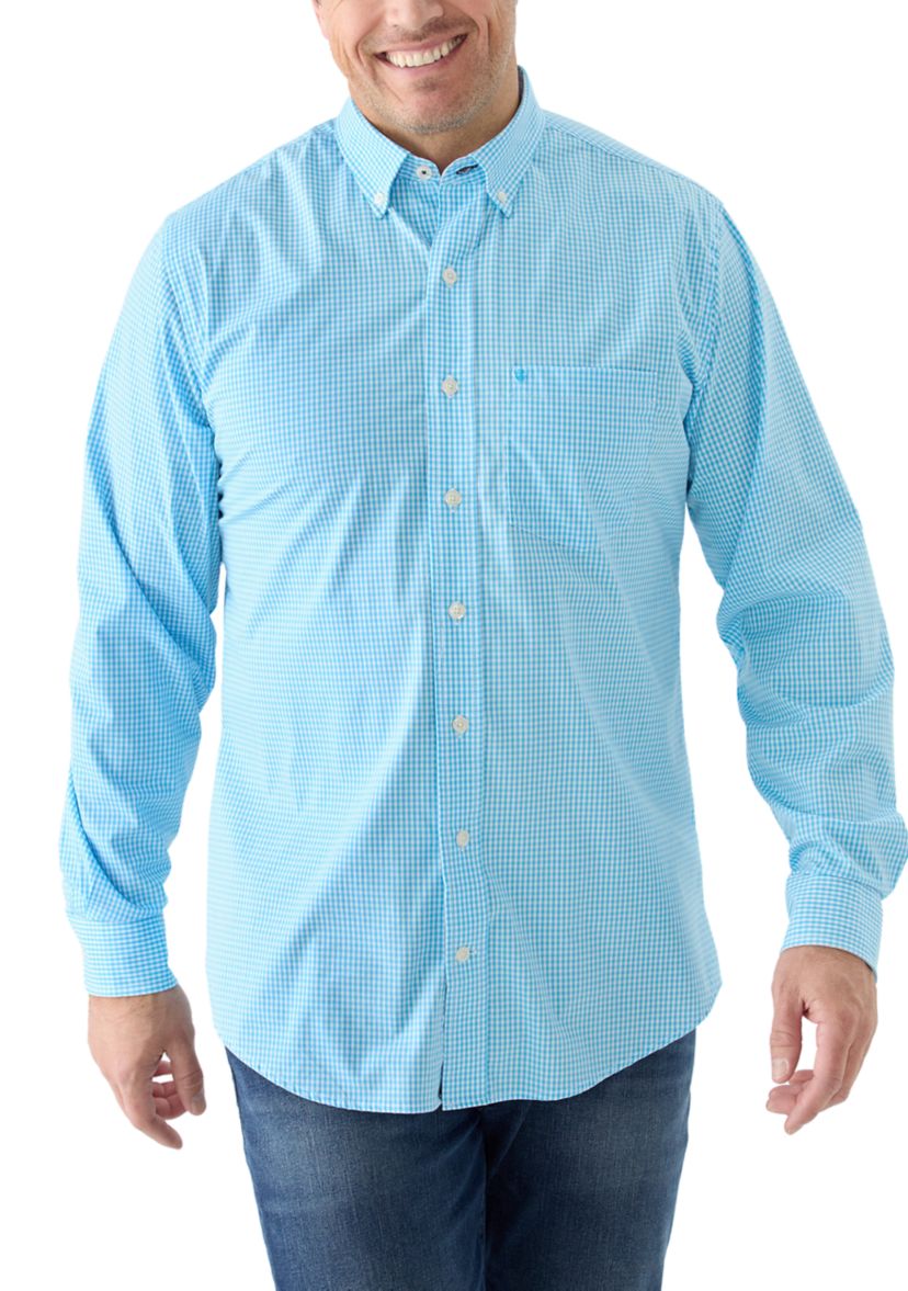 Big & Tall Comfort + Performance Woven Button Down Shirt 
