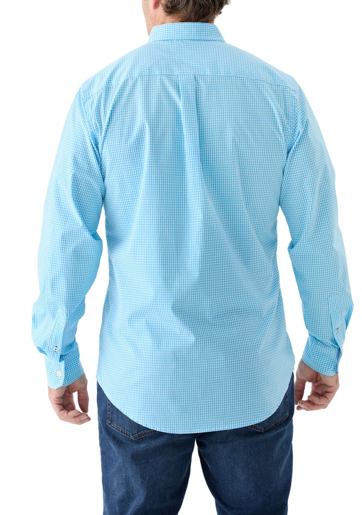 Big & Tall Comfort + Performance Woven Button Down Shirt 