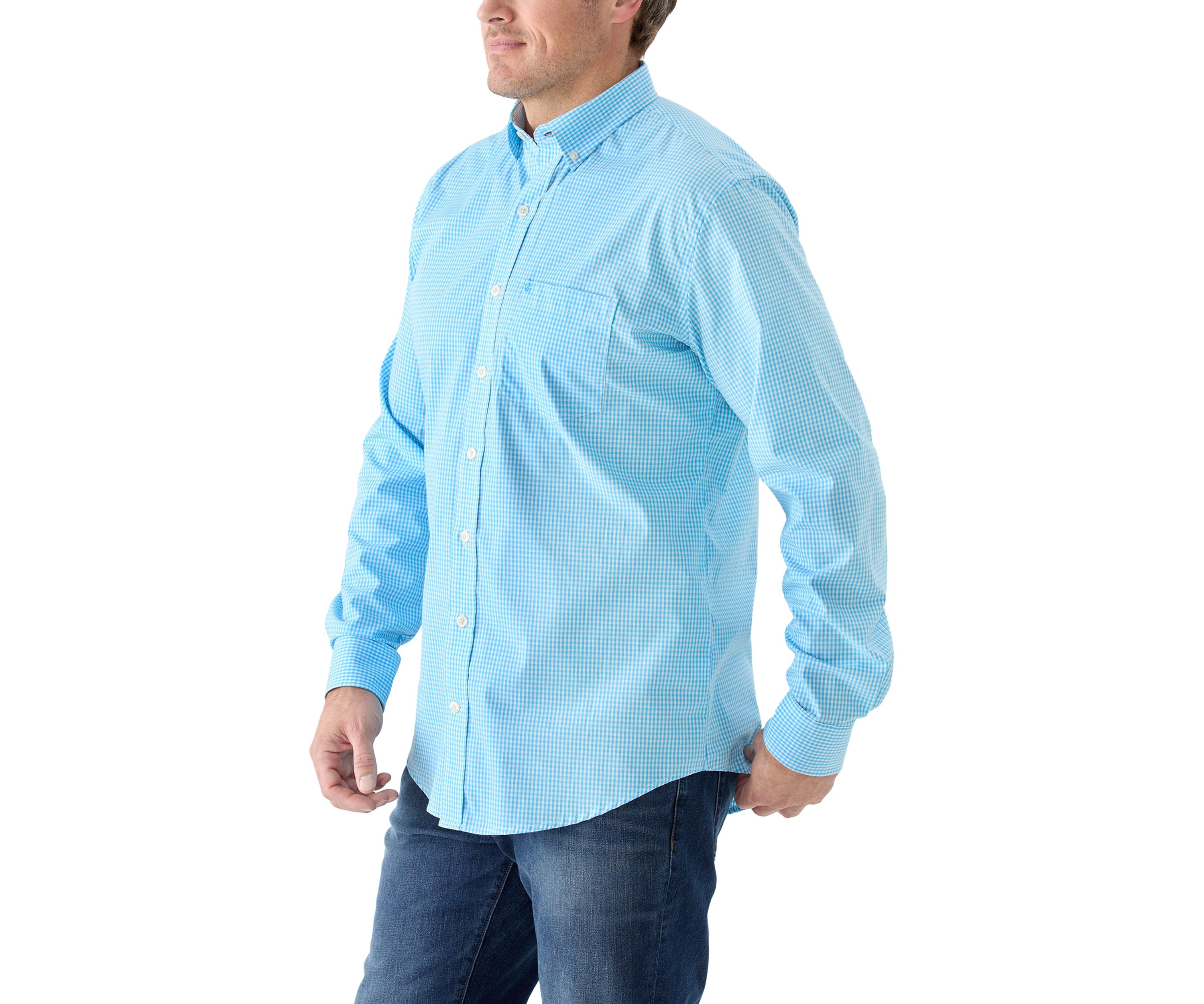Big & Tall Comfort + Performance Woven Button Down Shirt 