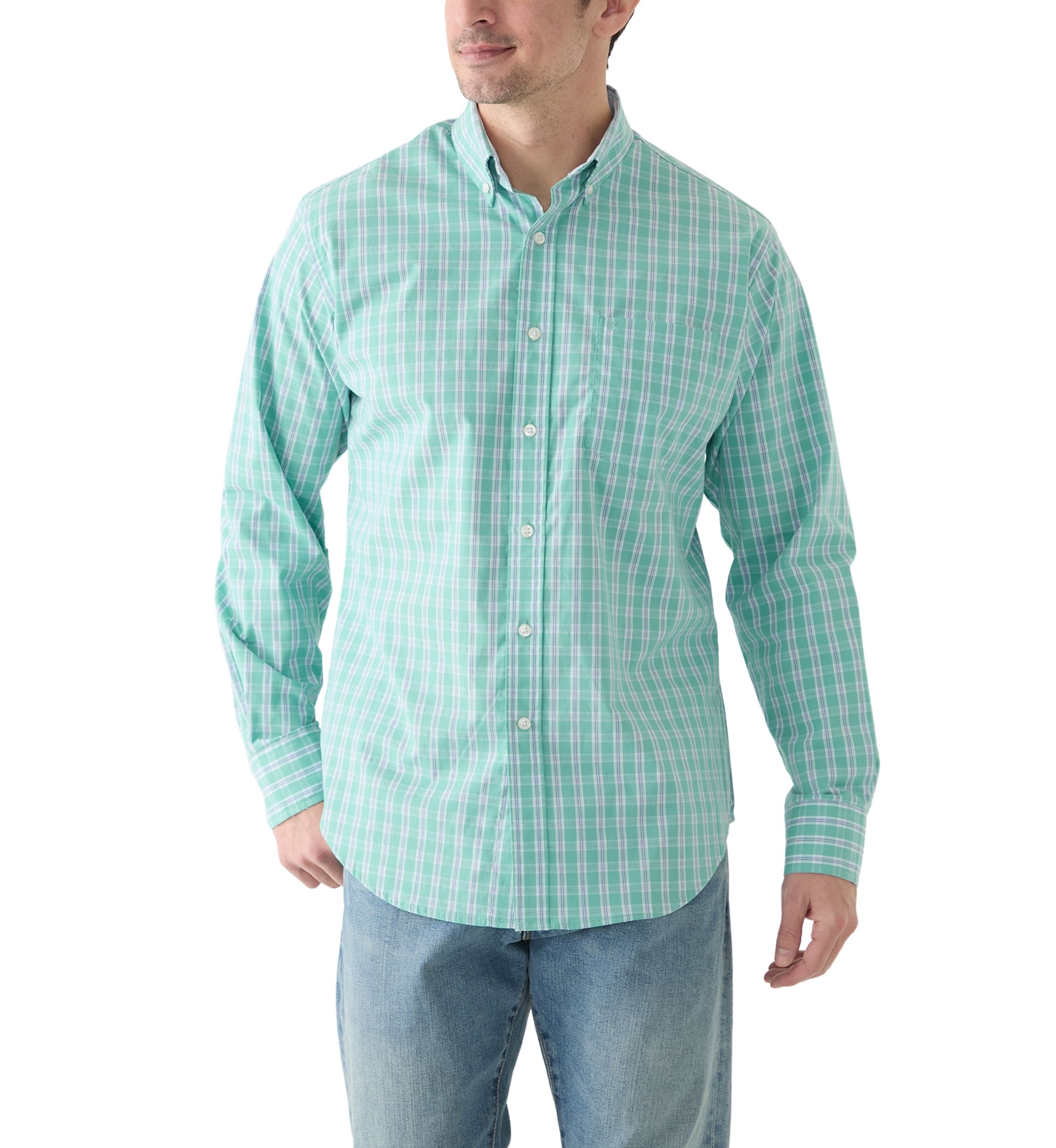 Long Sleeve Performance Plaid Shirt