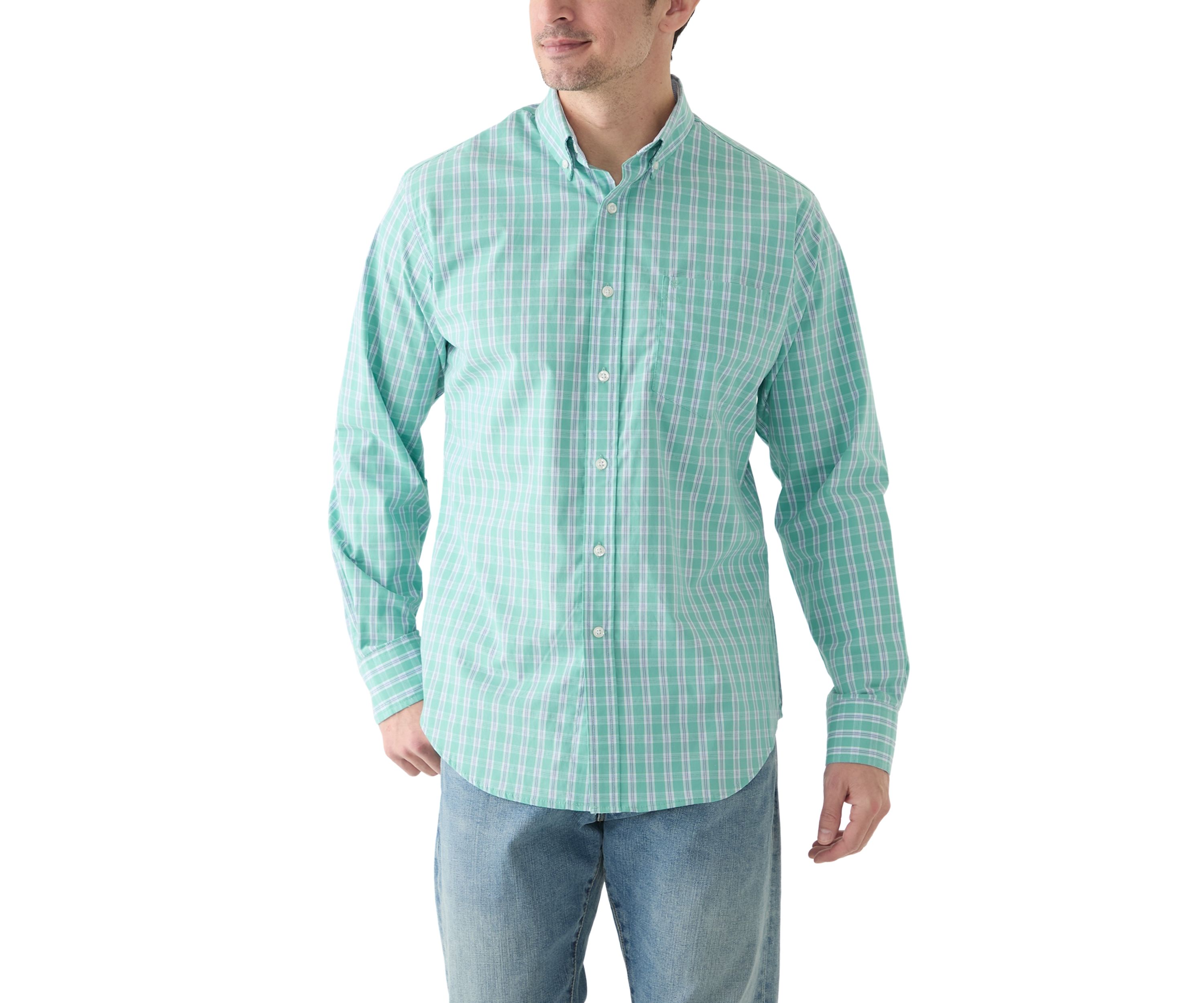 Long Sleeve Performance Plaid Shirt