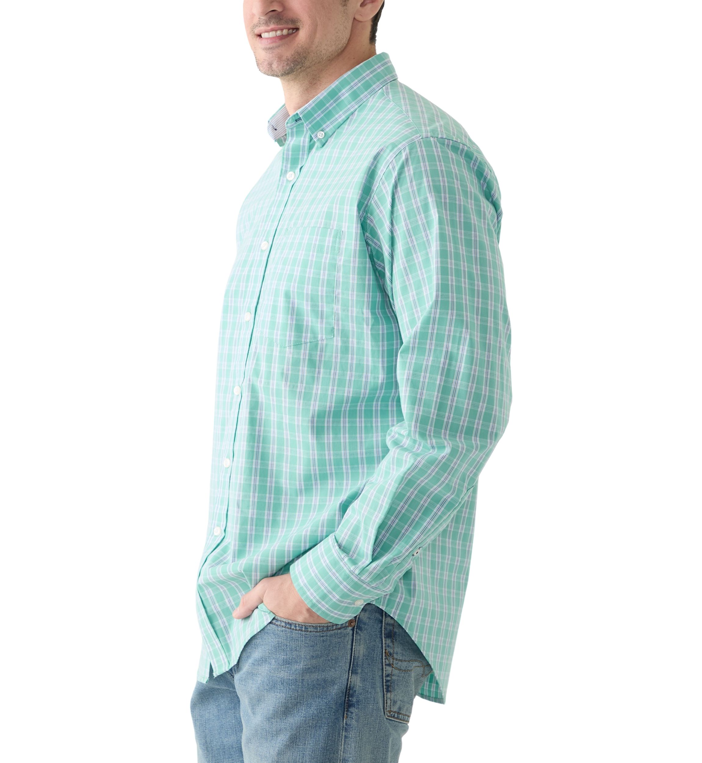 Long Sleeve Performance Plaid Shirt