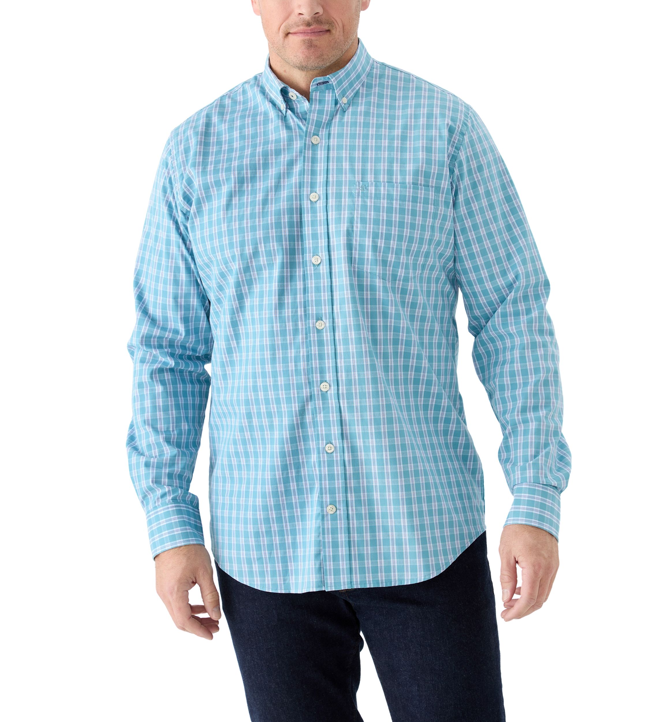 Big & Tall Comfort Plus Woven Performance Button Down Shirt
