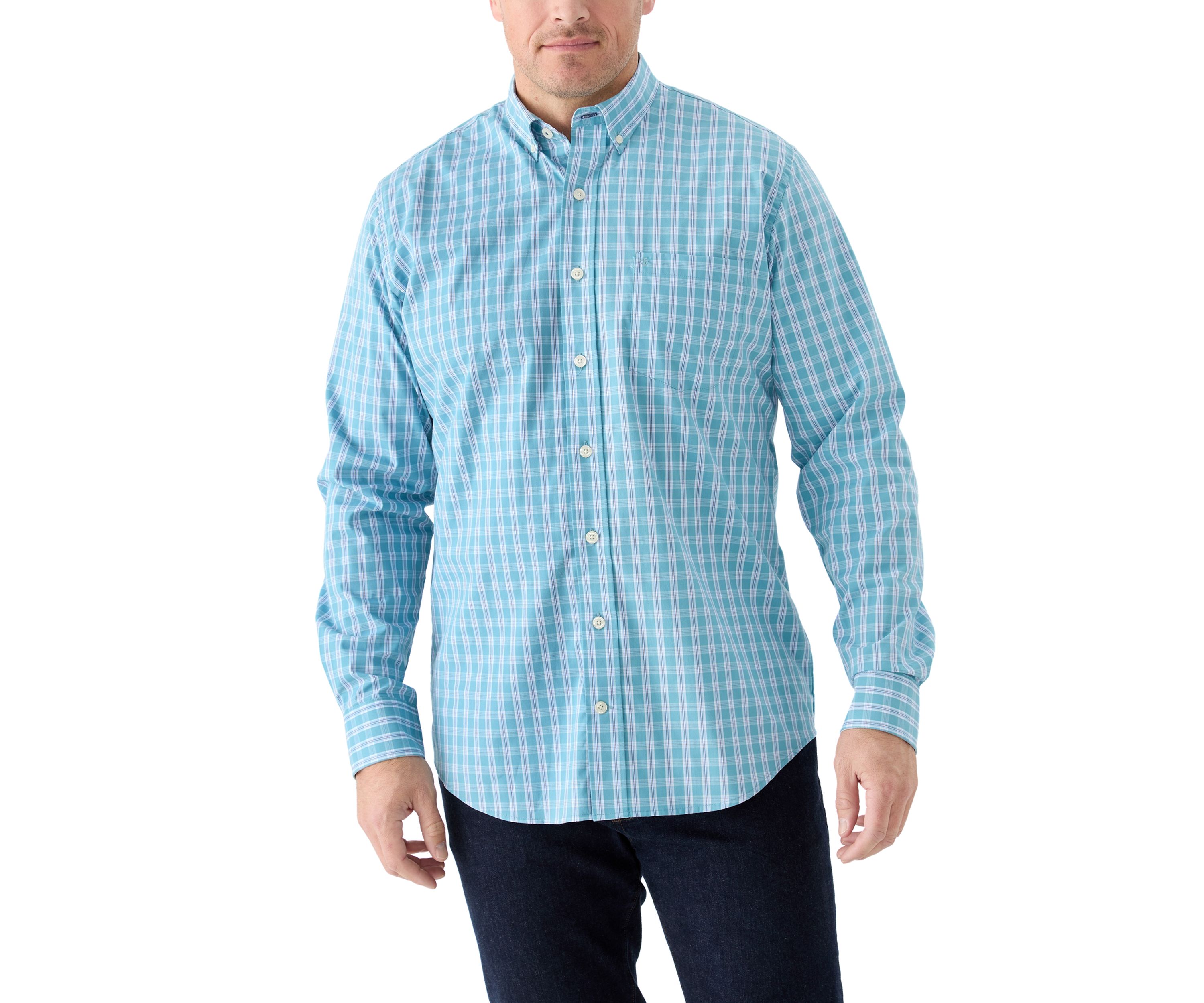 Big & Tall Comfort Plus Woven Performance Button Down Shirt