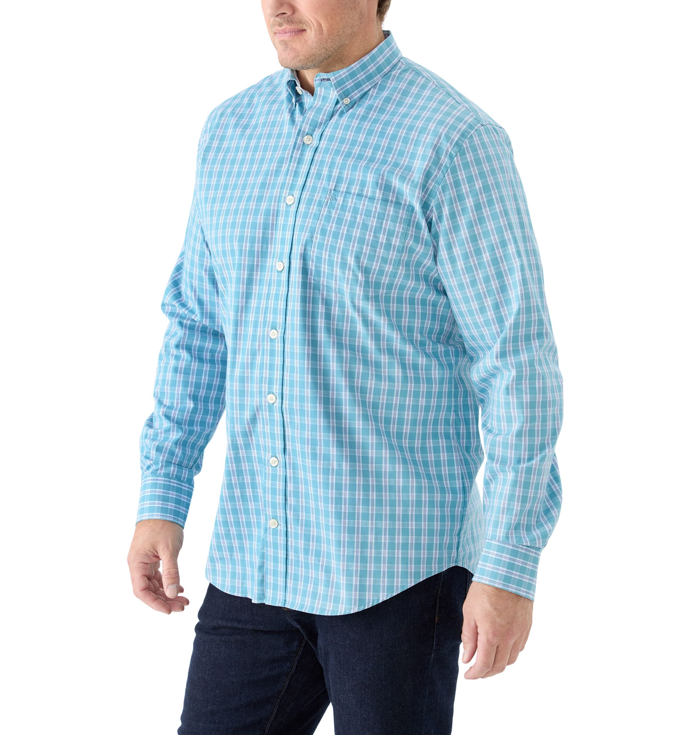 Big & Tall Comfort Plus Woven Performance Button Down Shirt
