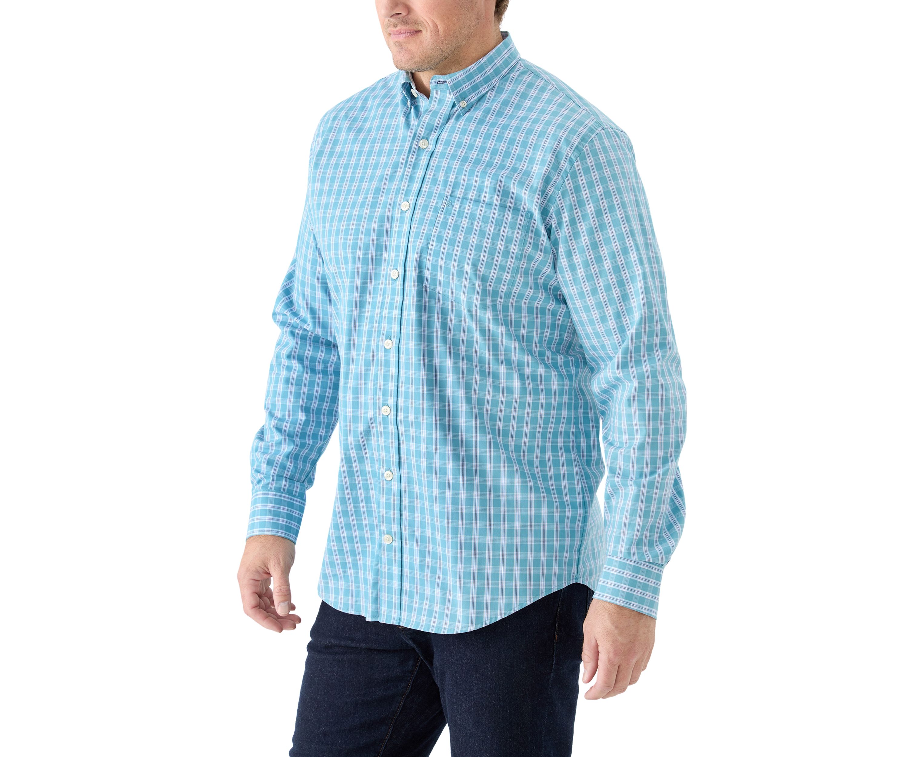 Big & Tall Comfort Plus Woven Performance Button Down Shirt