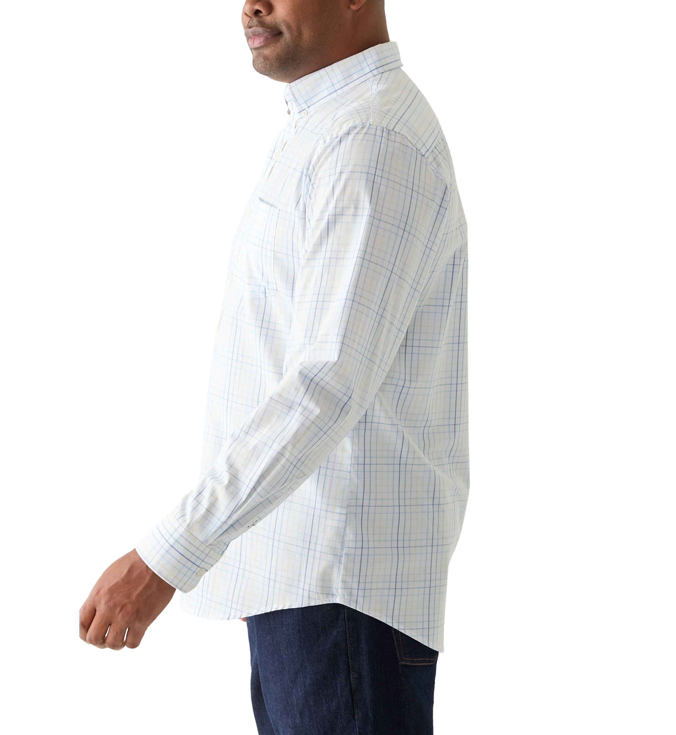 Big & Tall Long Sleeve Performance Comfort Roadmap Woven Shirt