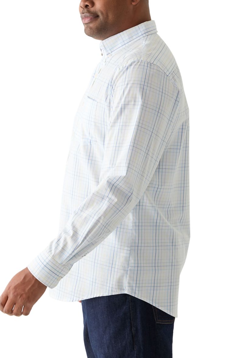 Big & Tall Long Sleeve Performance Comfort Roadmap Woven Shirt
