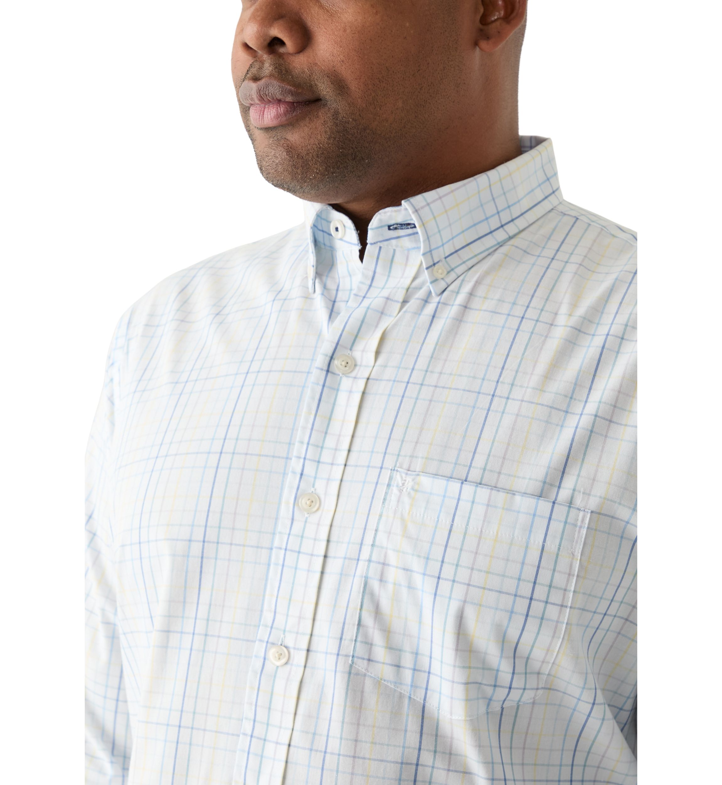 Big & Tall Long Sleeve Performance Comfort Roadmap Woven Shirt