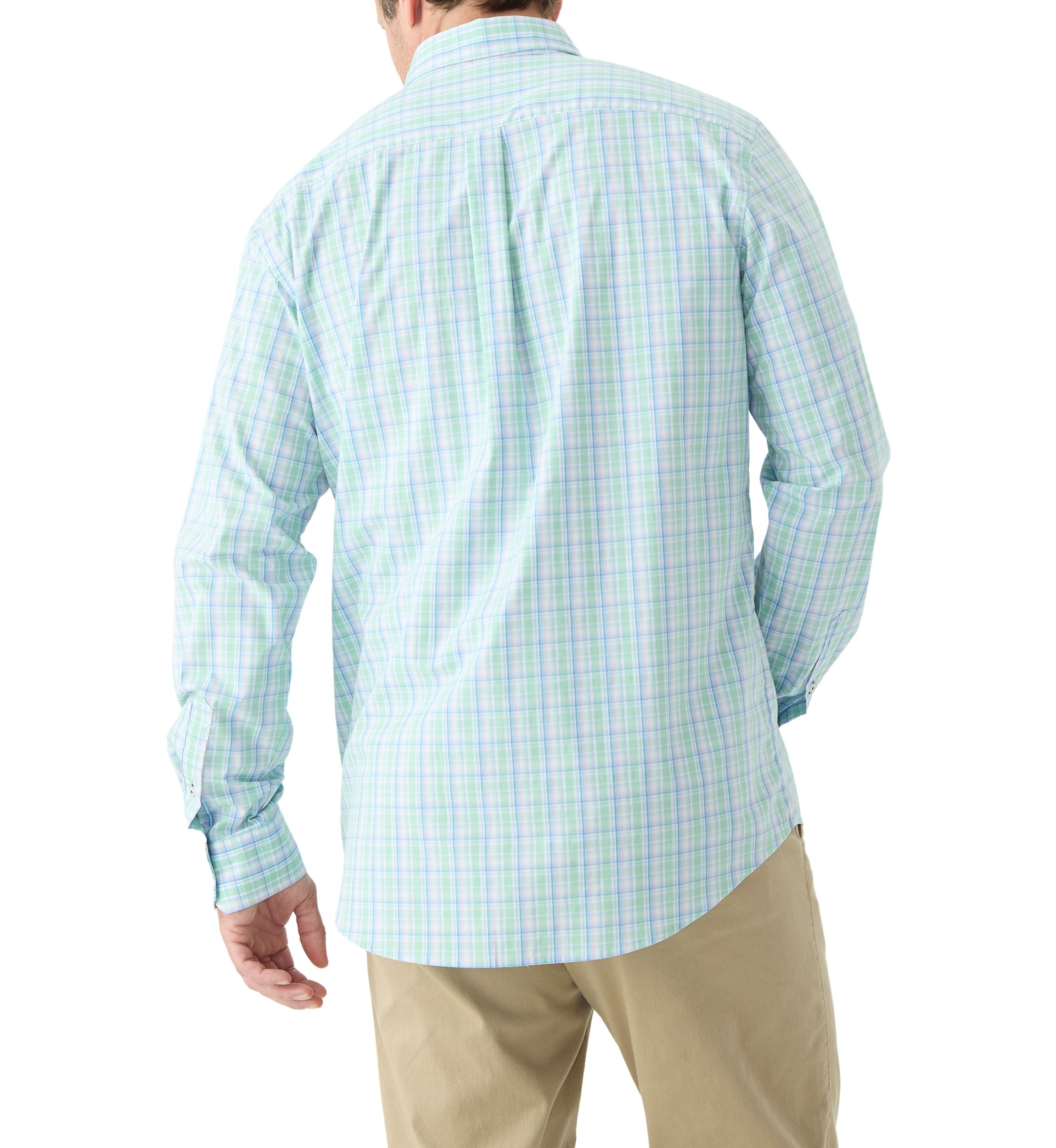 Big & Tall Long Sleeve Performance Comfort Multi Plaid Woven Shirt