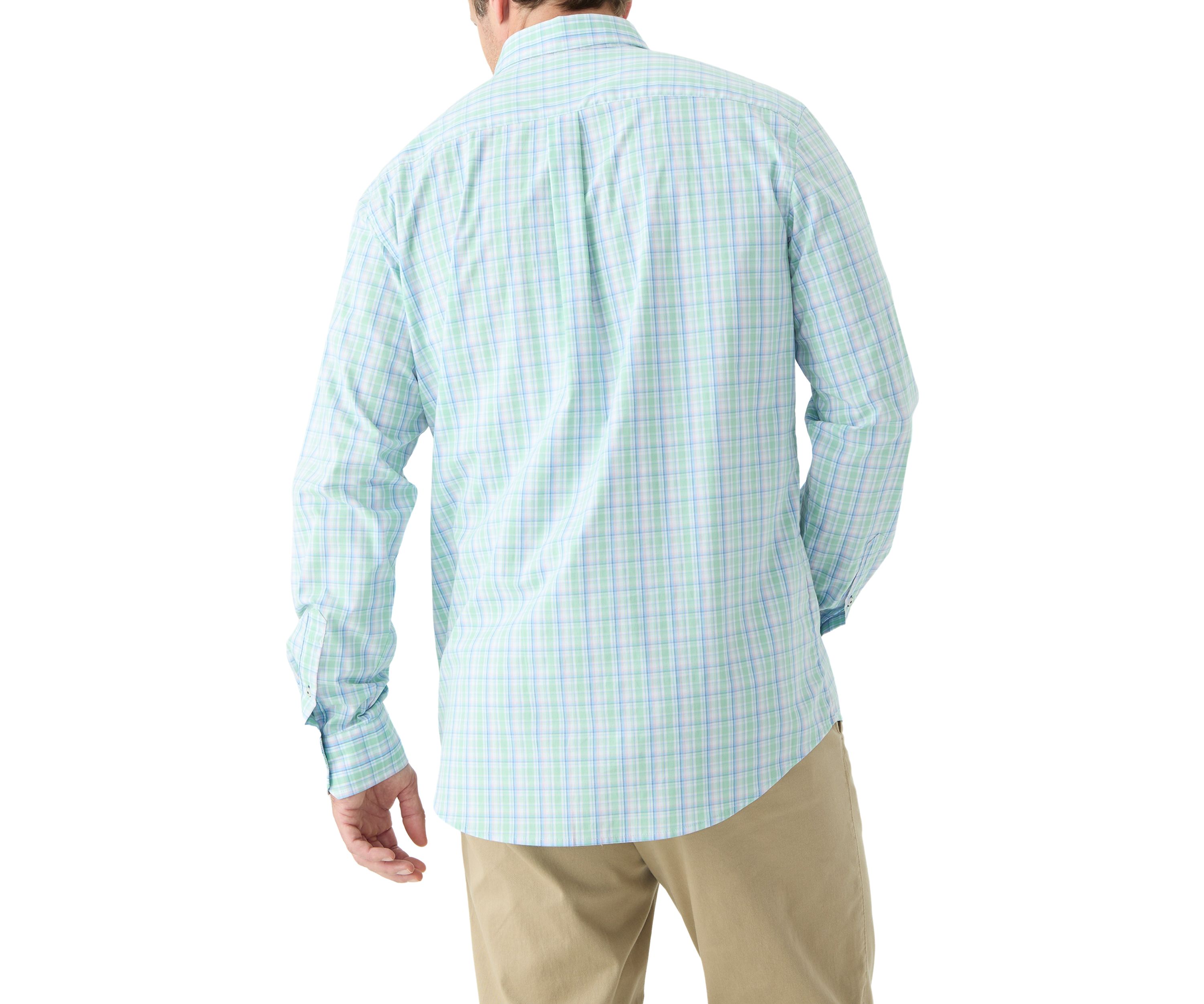 Big & Tall Long Sleeve Performance Comfort Multi Plaid Woven Shirt