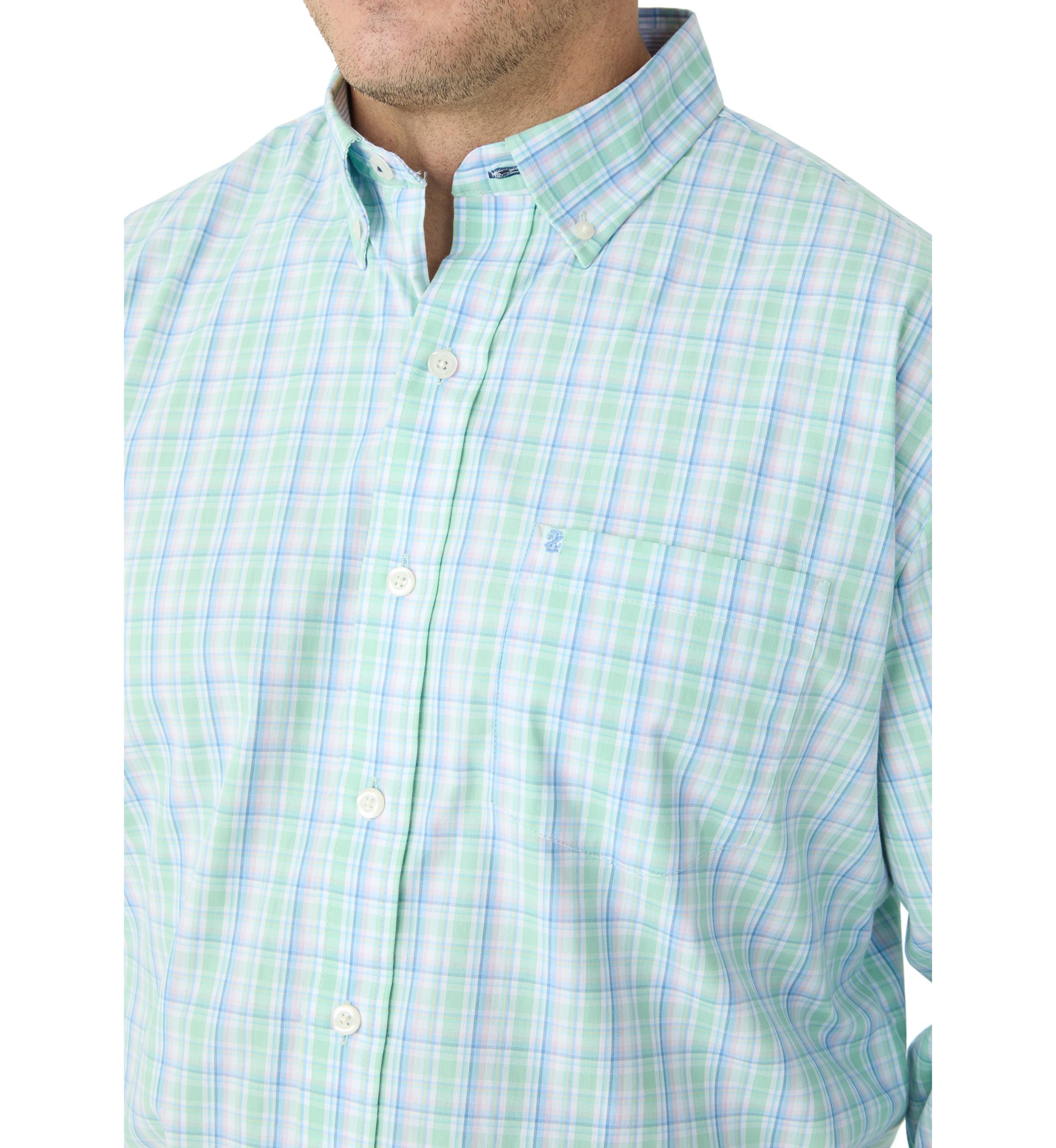 Big & Tall Long Sleeve Performance Comfort Multi Plaid Woven Shirt