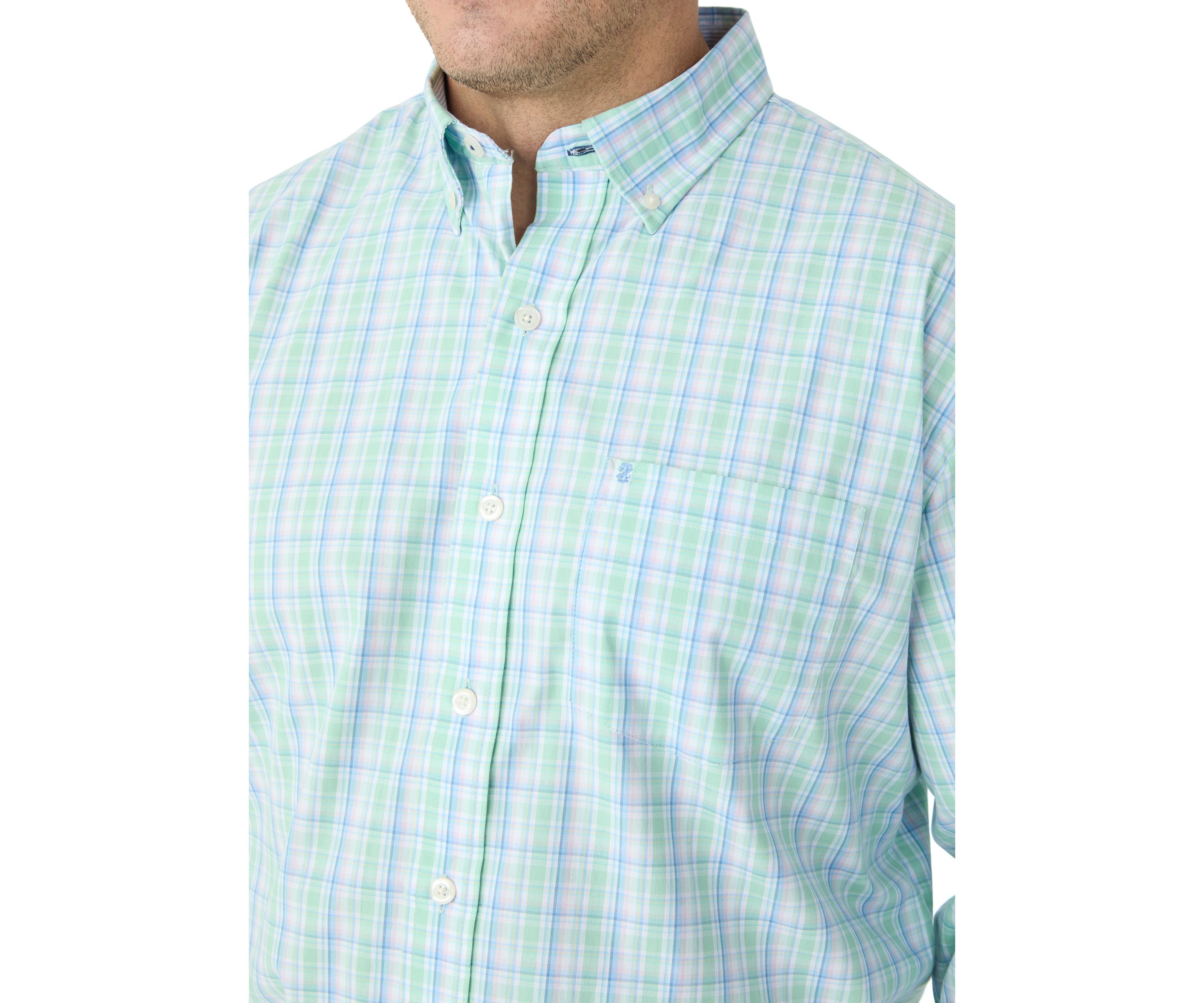 Big & Tall Long Sleeve Performance Comfort Multi Plaid Woven Shirt