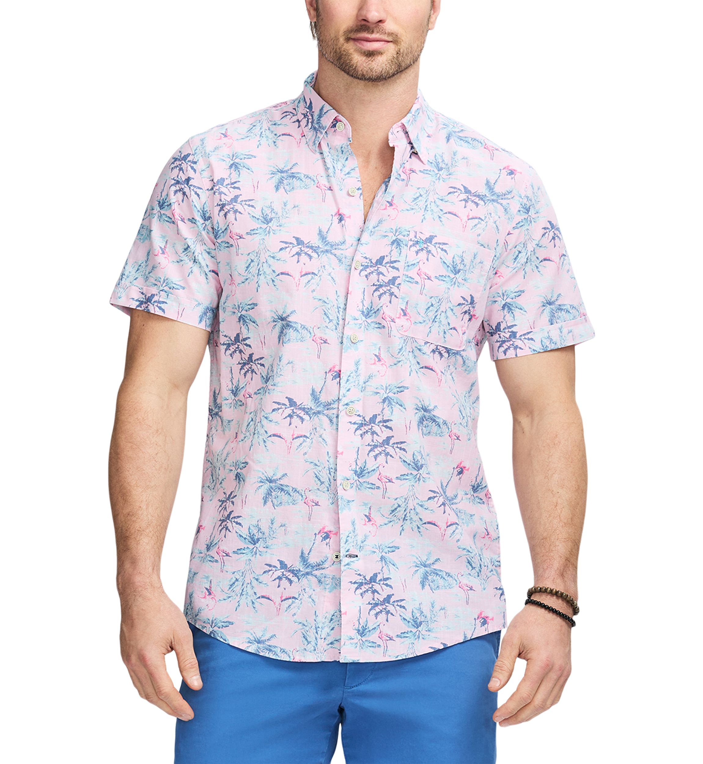 Dockside Chambray Print Button Up Shirt