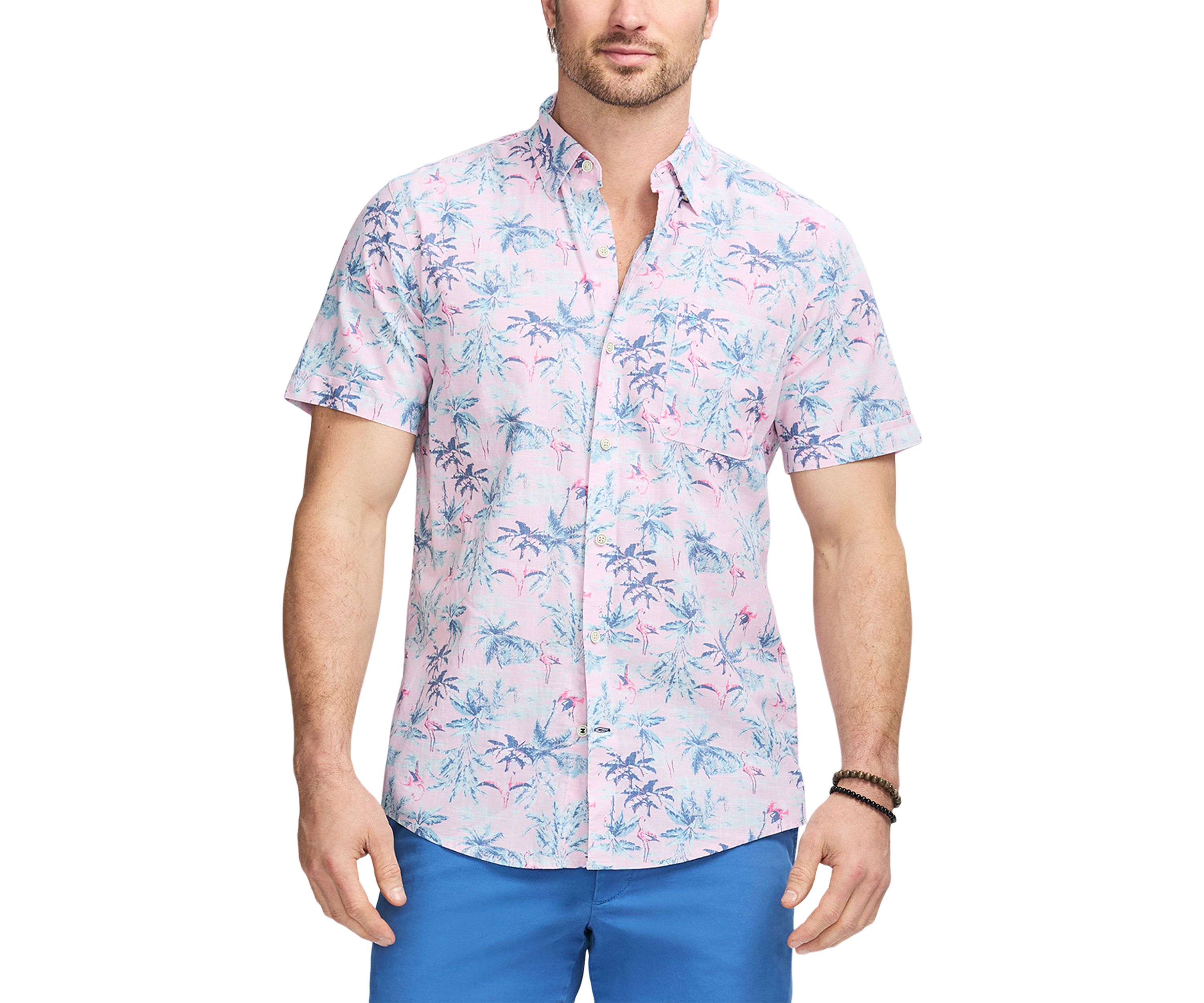 Dockside Chambray Print Button Up Shirt
