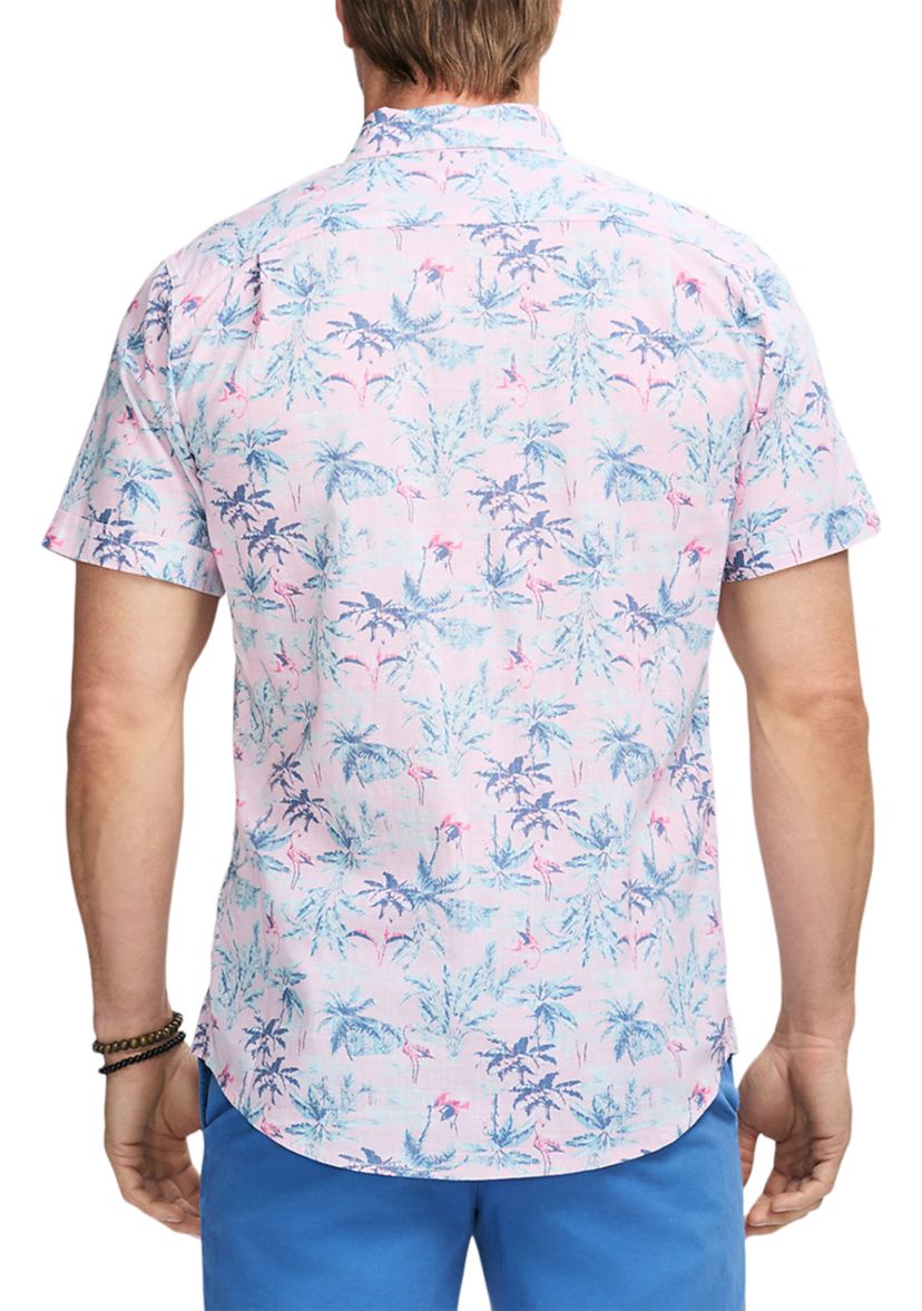 Dockside Chambray Print Button Up Shirt