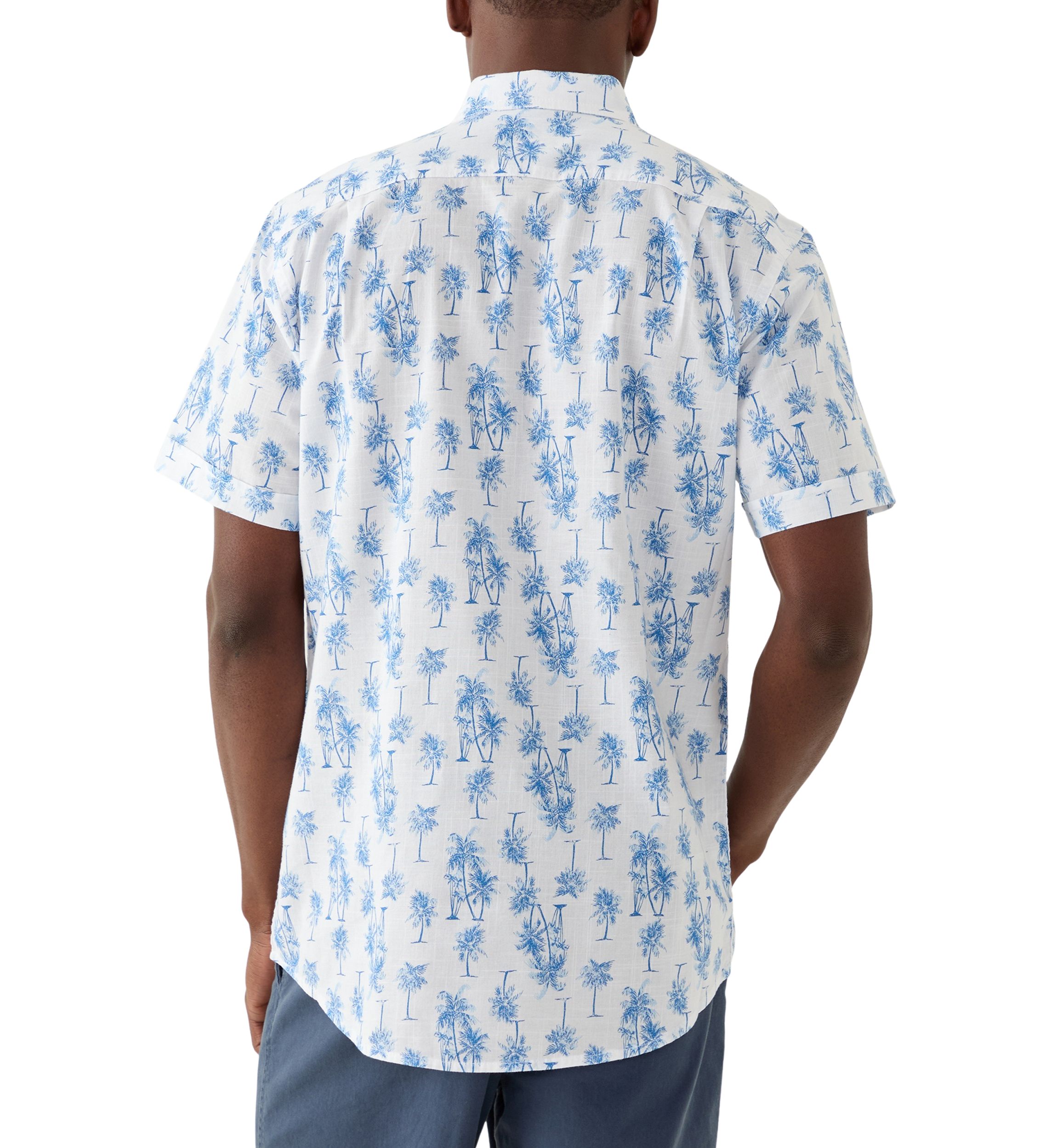 Palm Tree Short Sleeve Woven Shirt