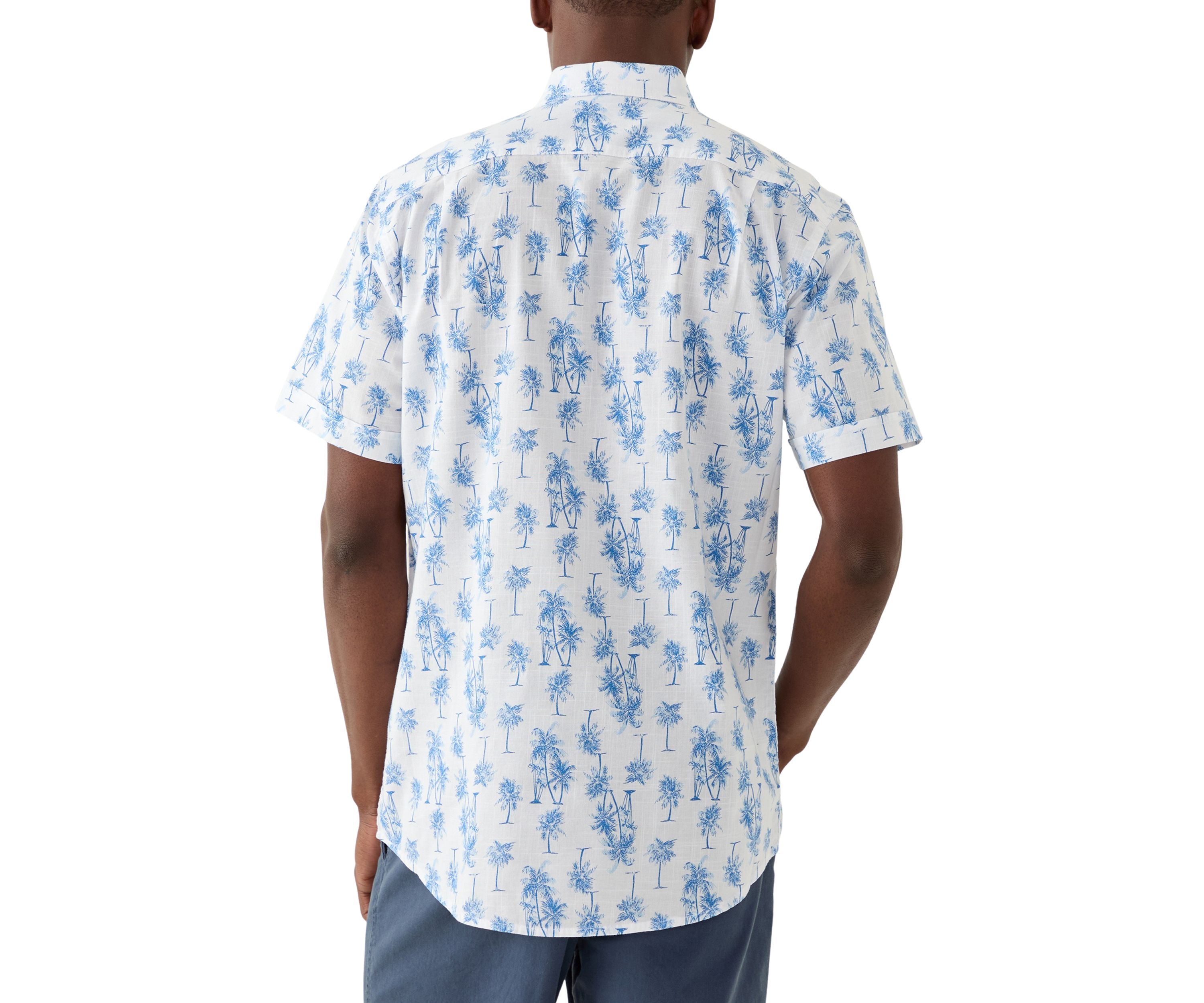 Palm Tree Short Sleeve Woven Shirt