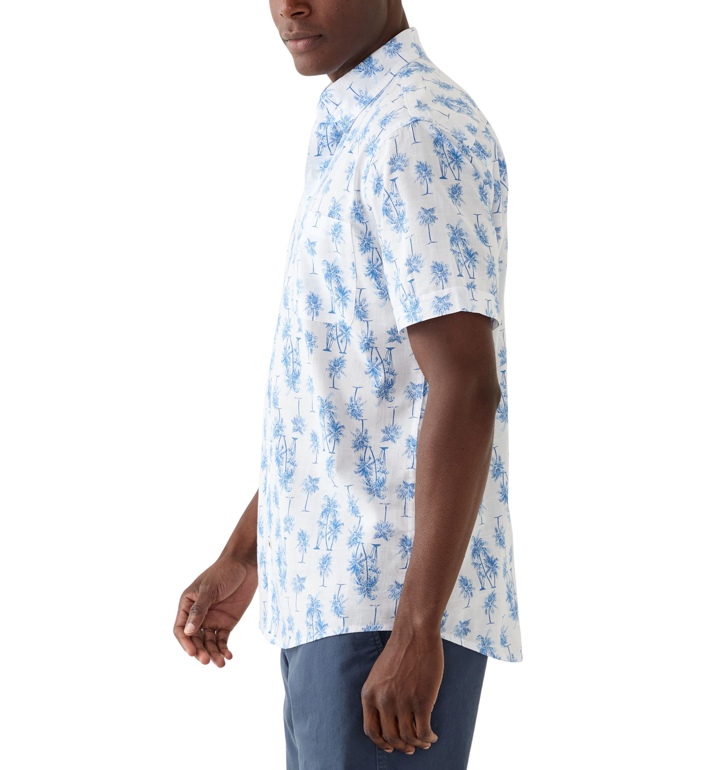 Palm Tree Short Sleeve Woven Shirt