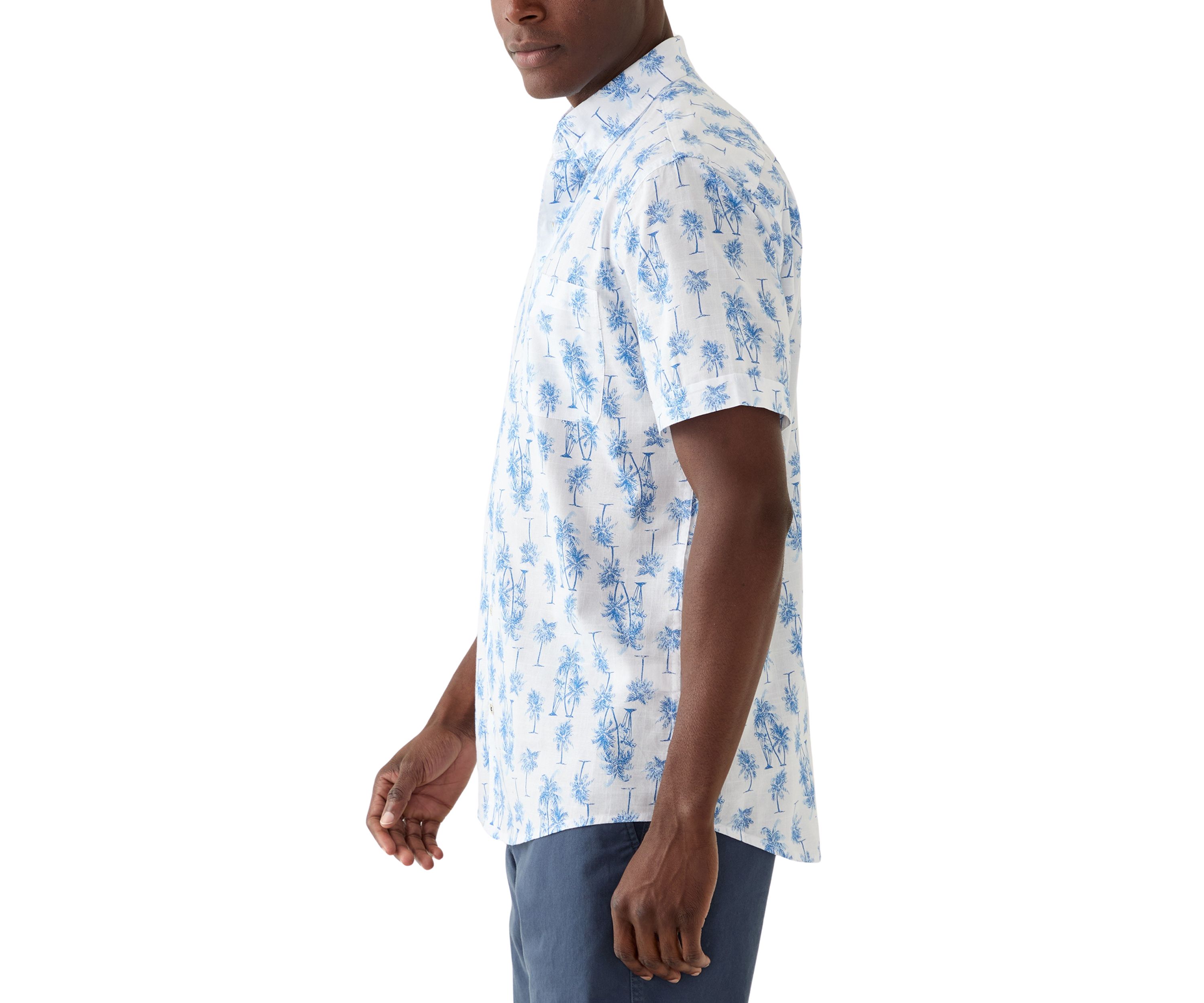 Palm Tree Short Sleeve Woven Shirt