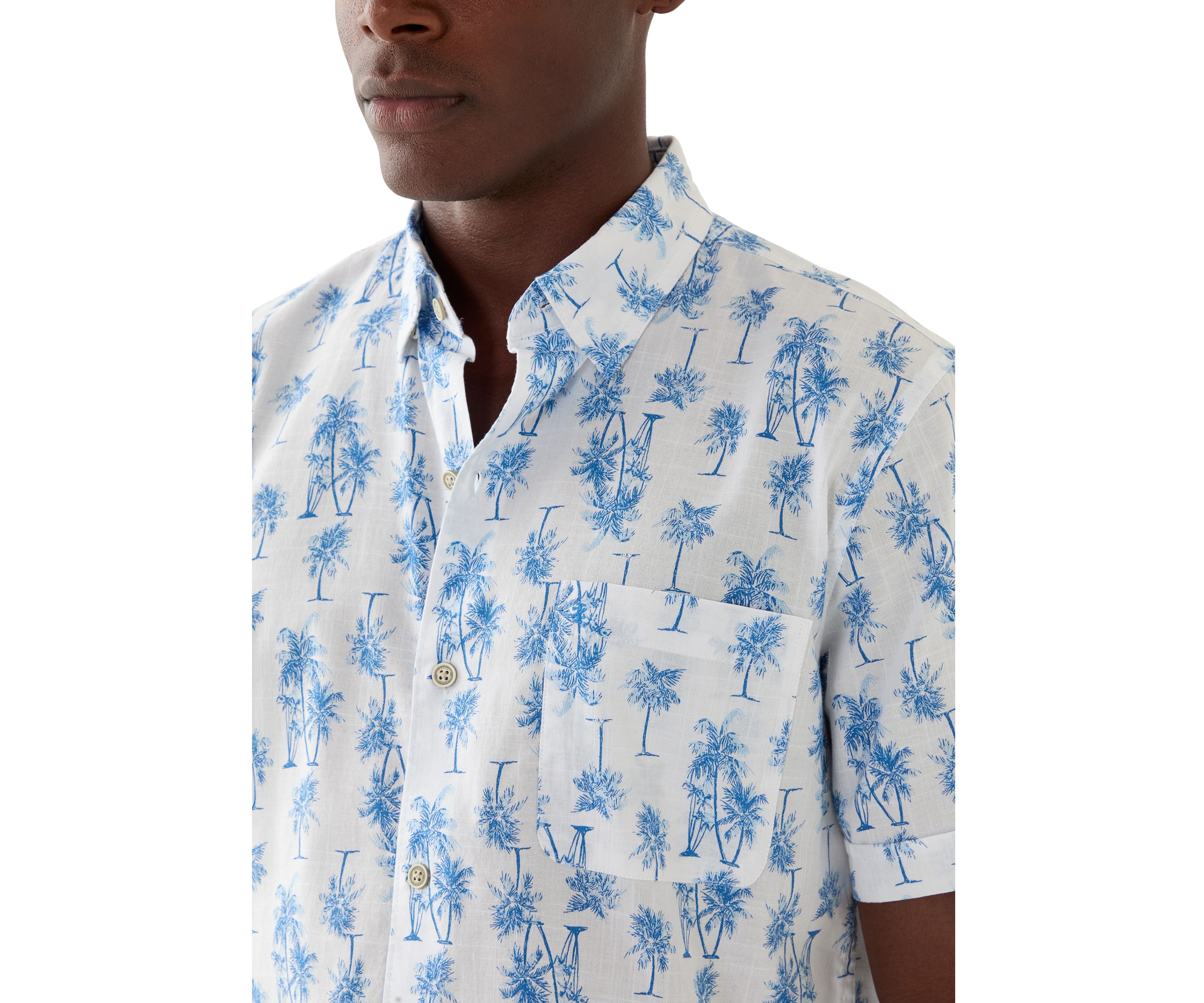 Palm Tree Short Sleeve Woven Shirt