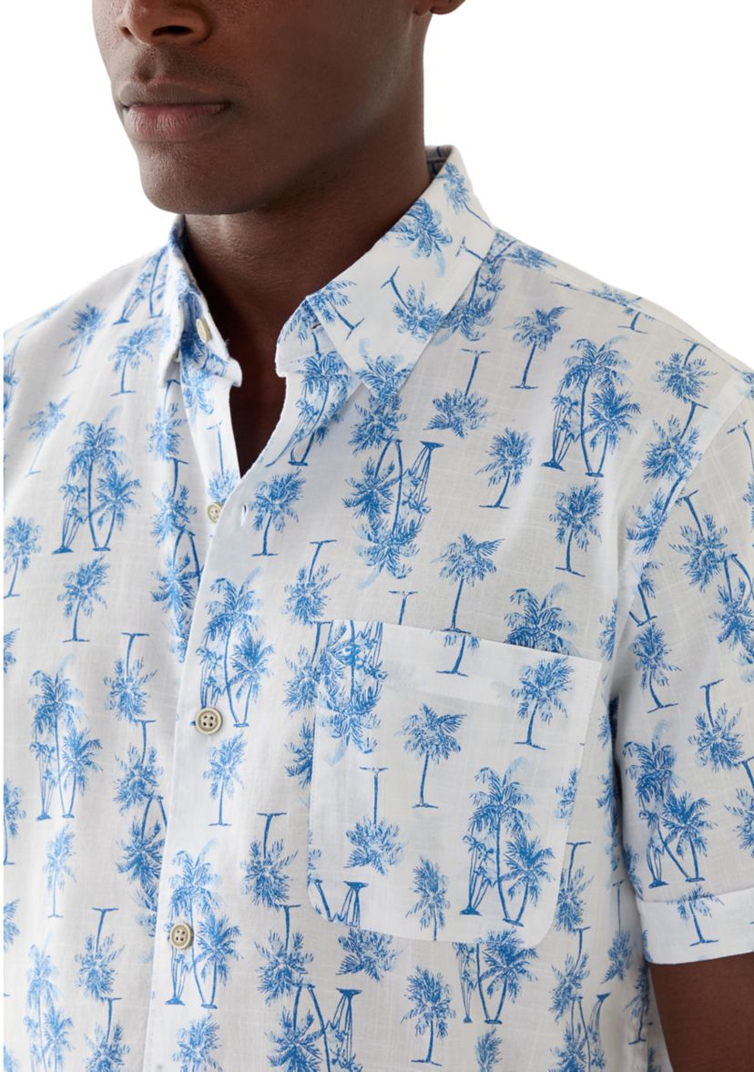 Palm Tree Short Sleeve Woven Shirt