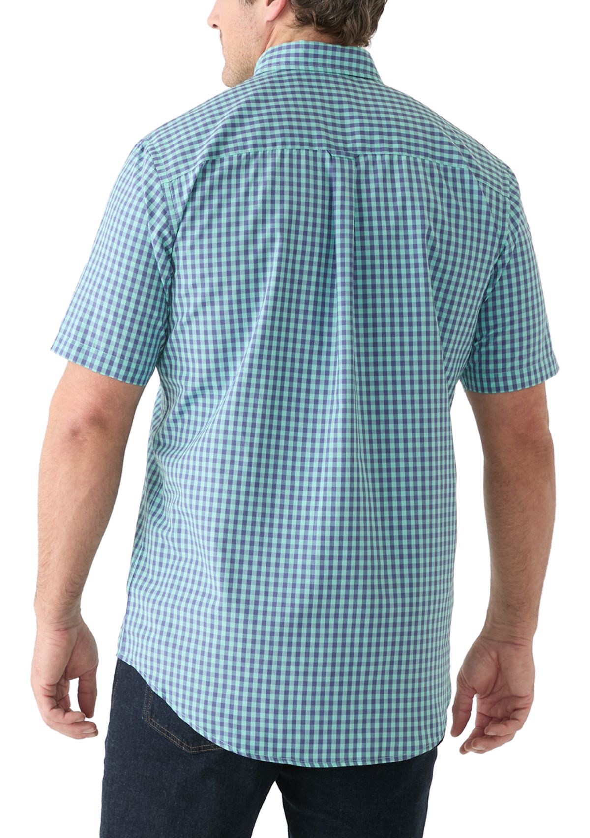 Big & Tall Gingham Plaid Woven Shirt