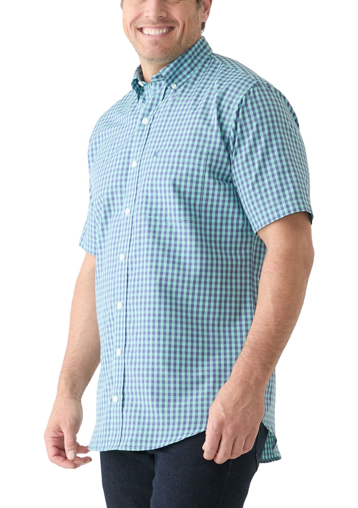 Big & Tall Gingham Plaid Woven Shirt