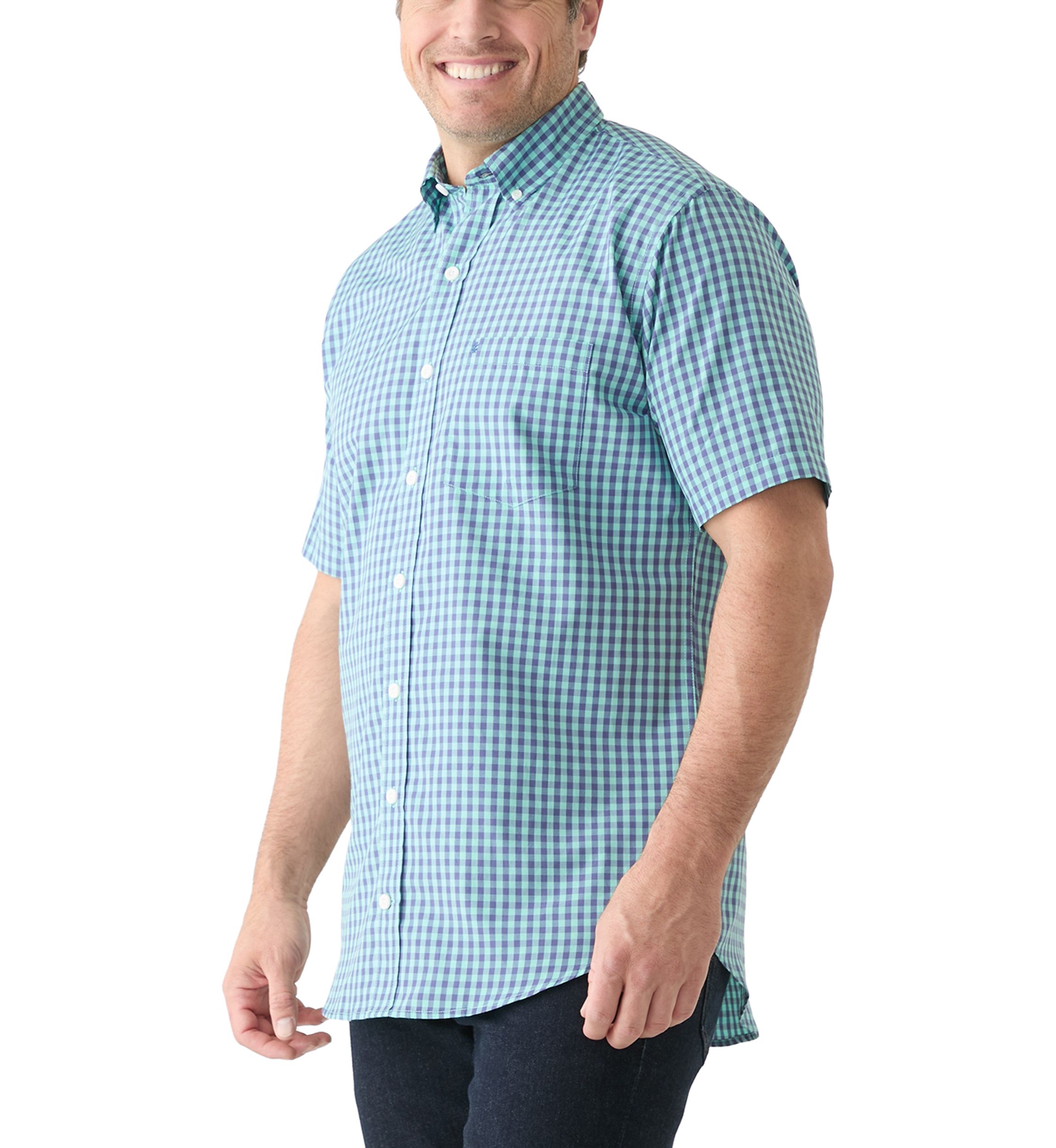 Big & Tall Gingham Plaid Woven Shirt