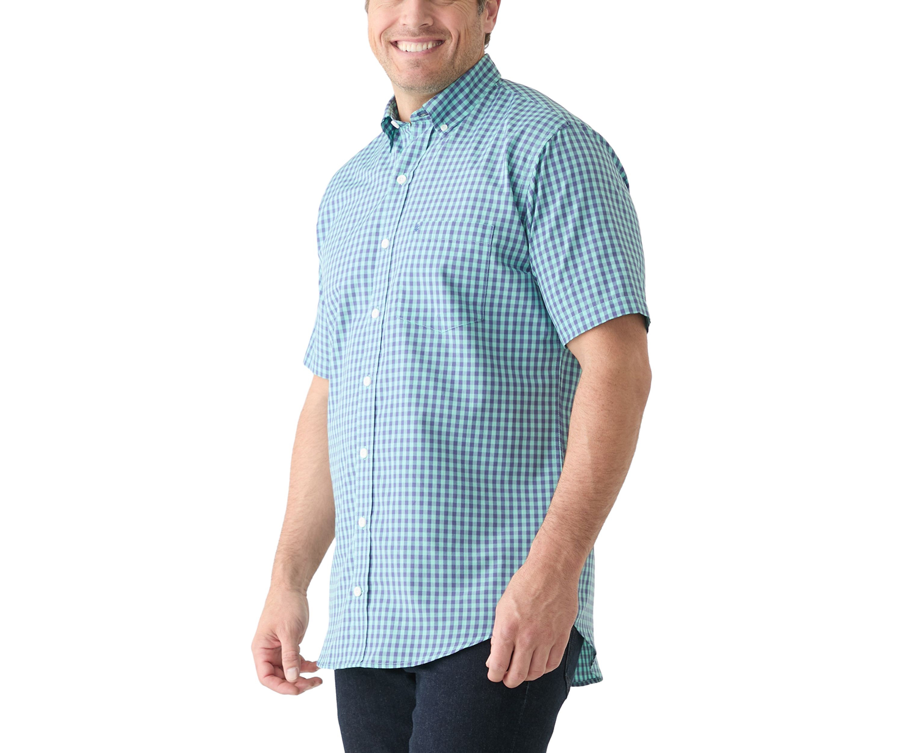 Big & Tall Gingham Plaid Woven Shirt
