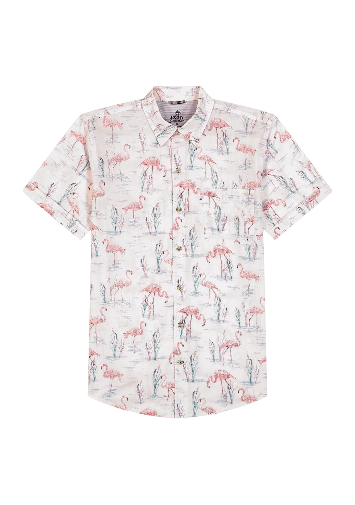 Dockside Chambray Print Button Up Shirt 