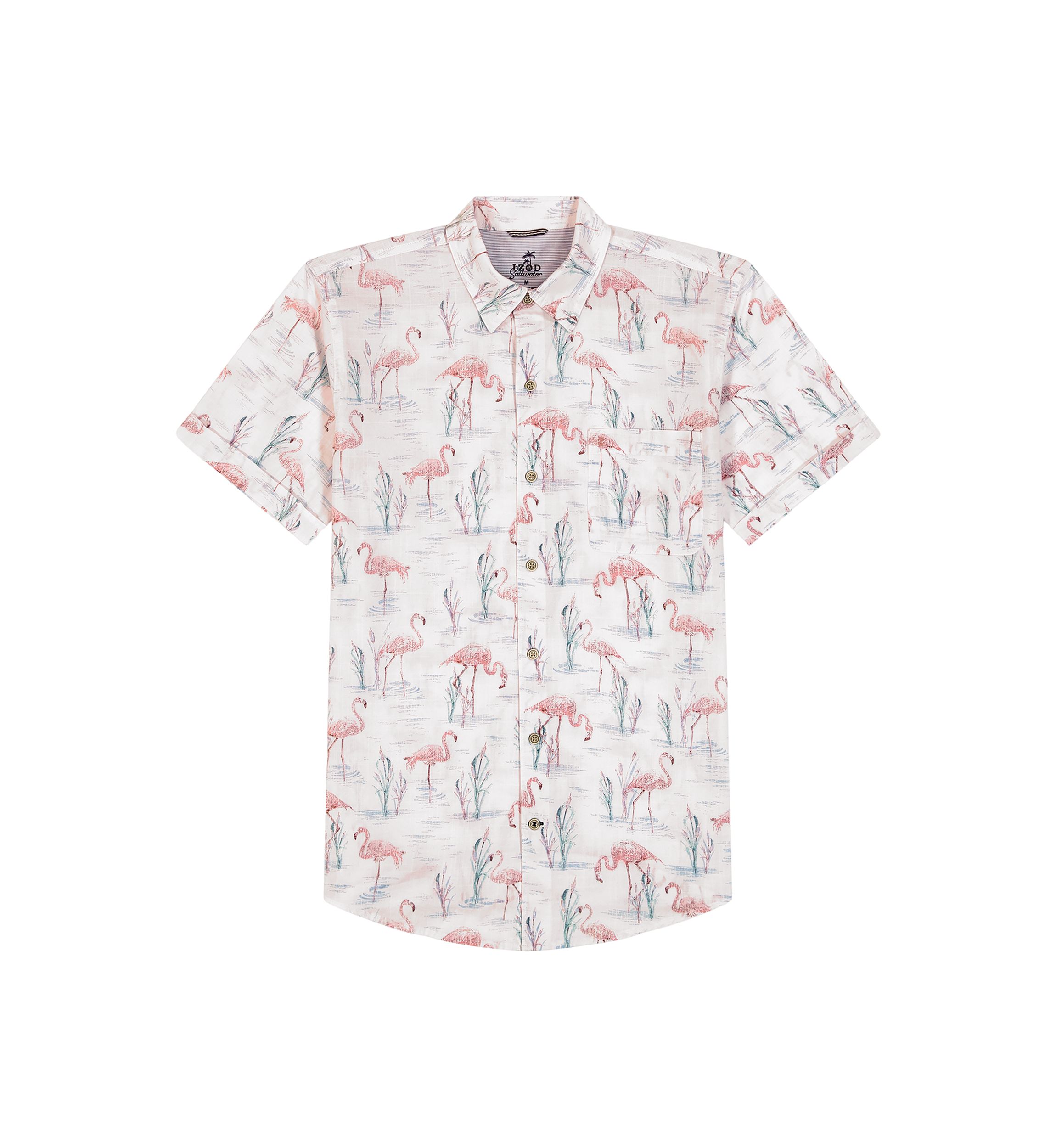 Dockside Chambray Print Button Up Shirt 