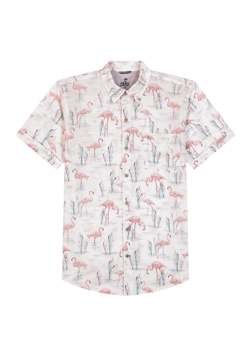 Dockside Chambray Print Button Up Shirt 