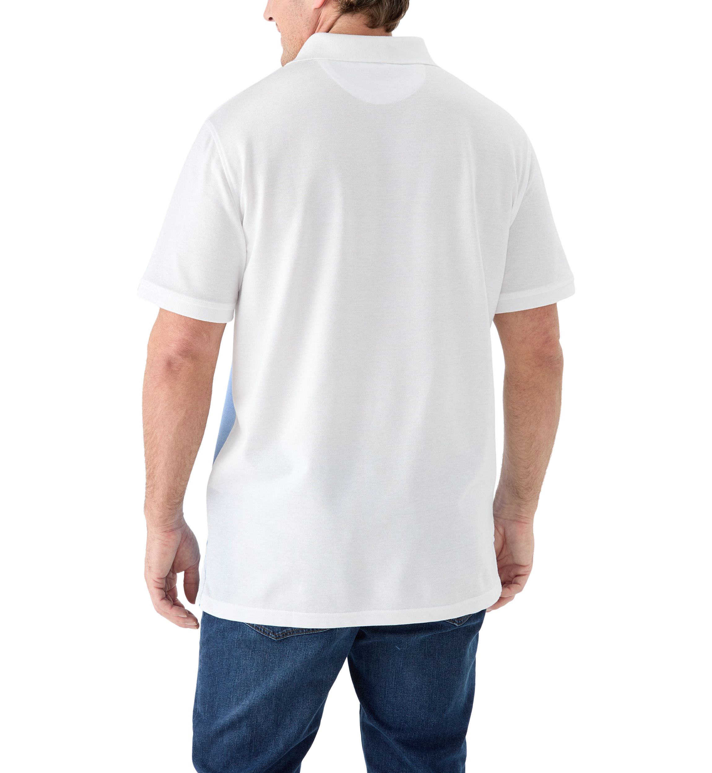 Big & Tall Short Sleeve Advantage Performance Chest Stripe Polo Shirt