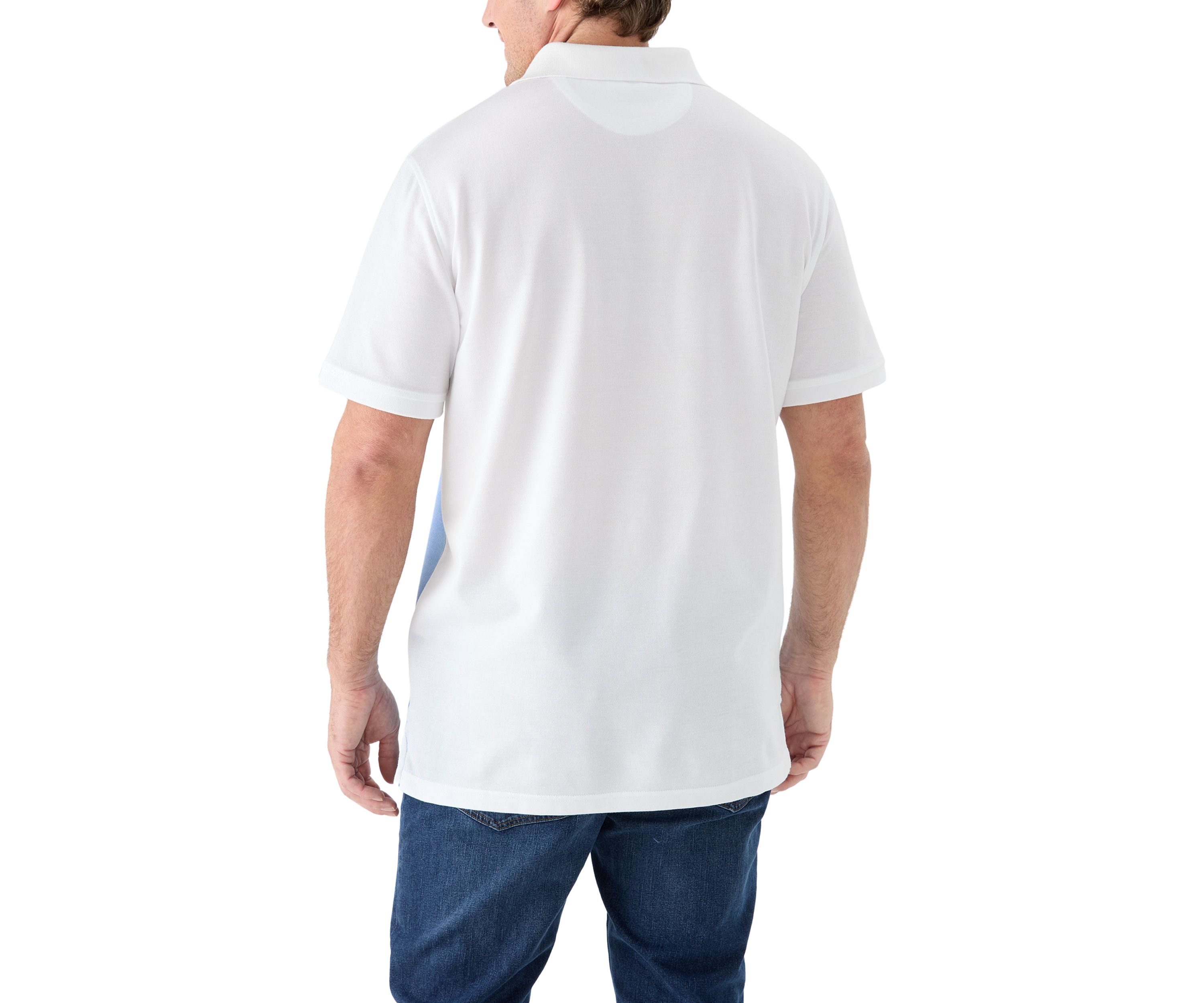 Big & Tall Short Sleeve Advantage Performance Chest Stripe Polo Shirt
