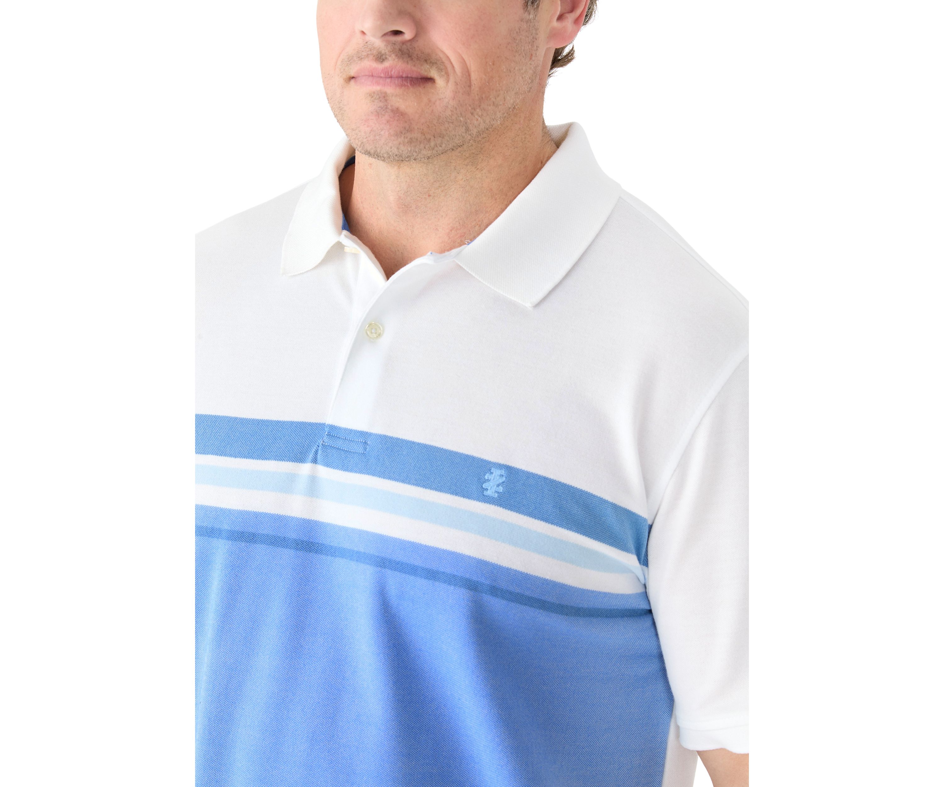 Big & Tall Short Sleeve Advantage Performance Chest Stripe Polo Shirt