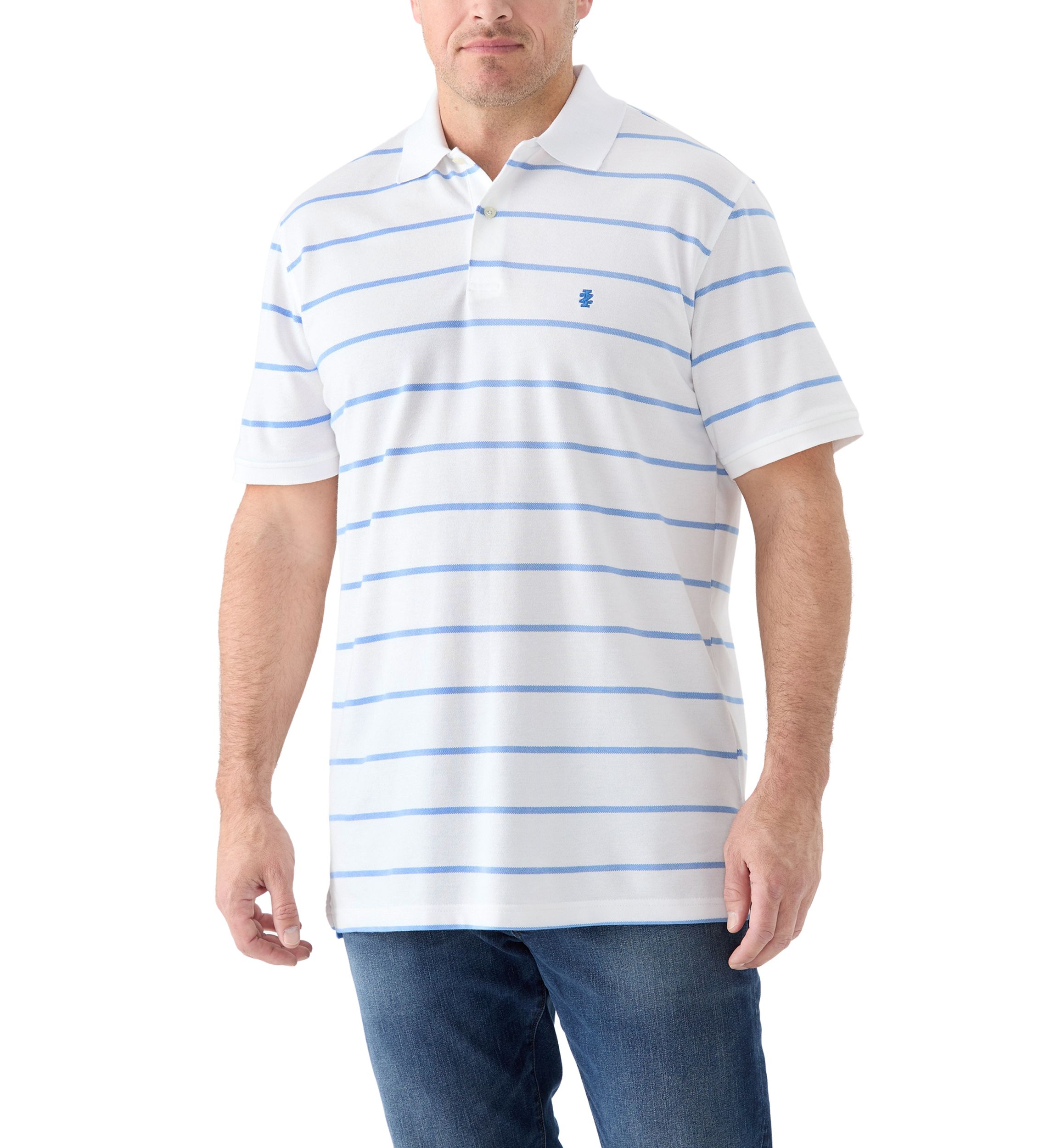 Big & Tall Rugby Stripe Polo Shirt