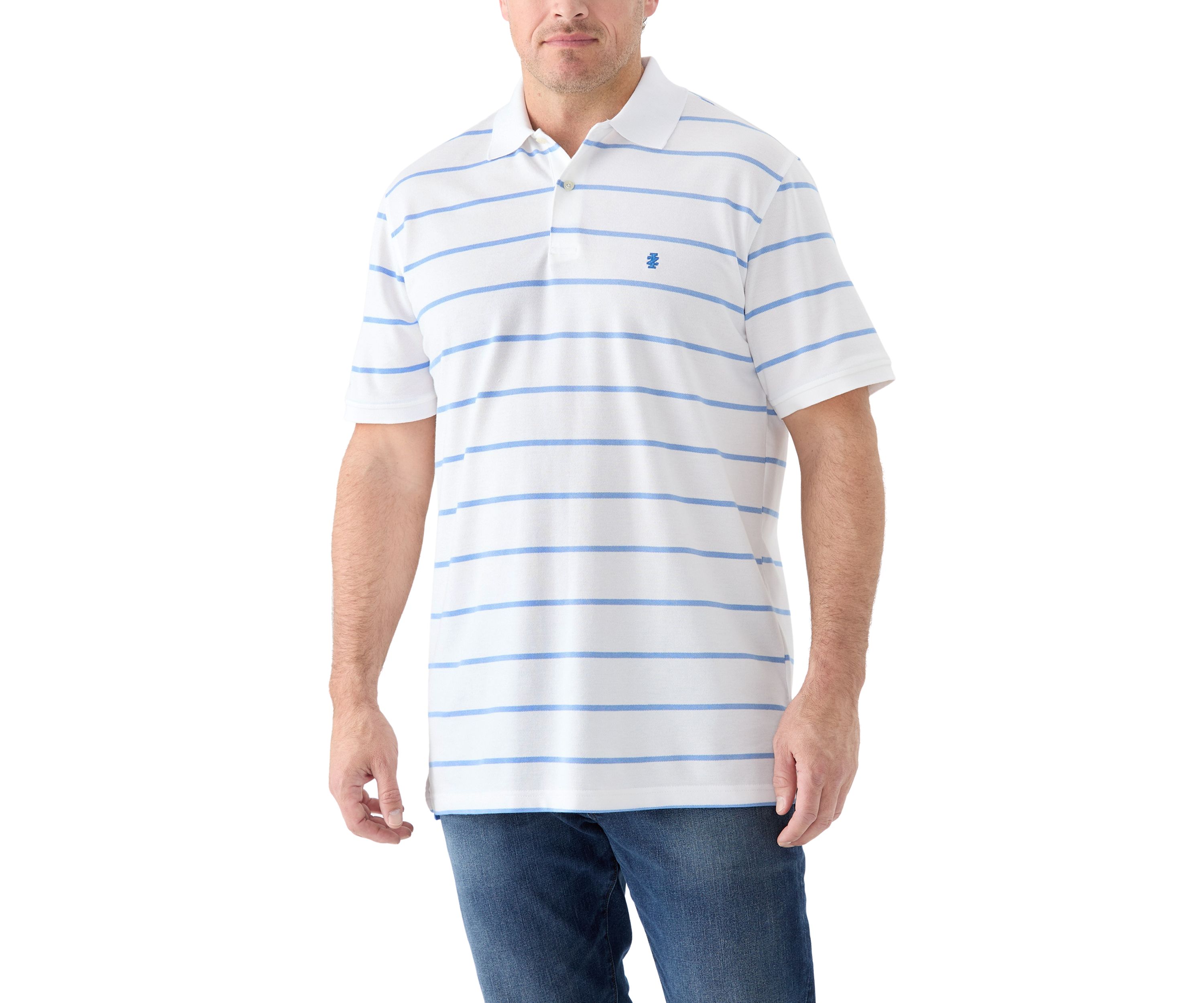 Big & Tall Rugby Stripe Polo Shirt