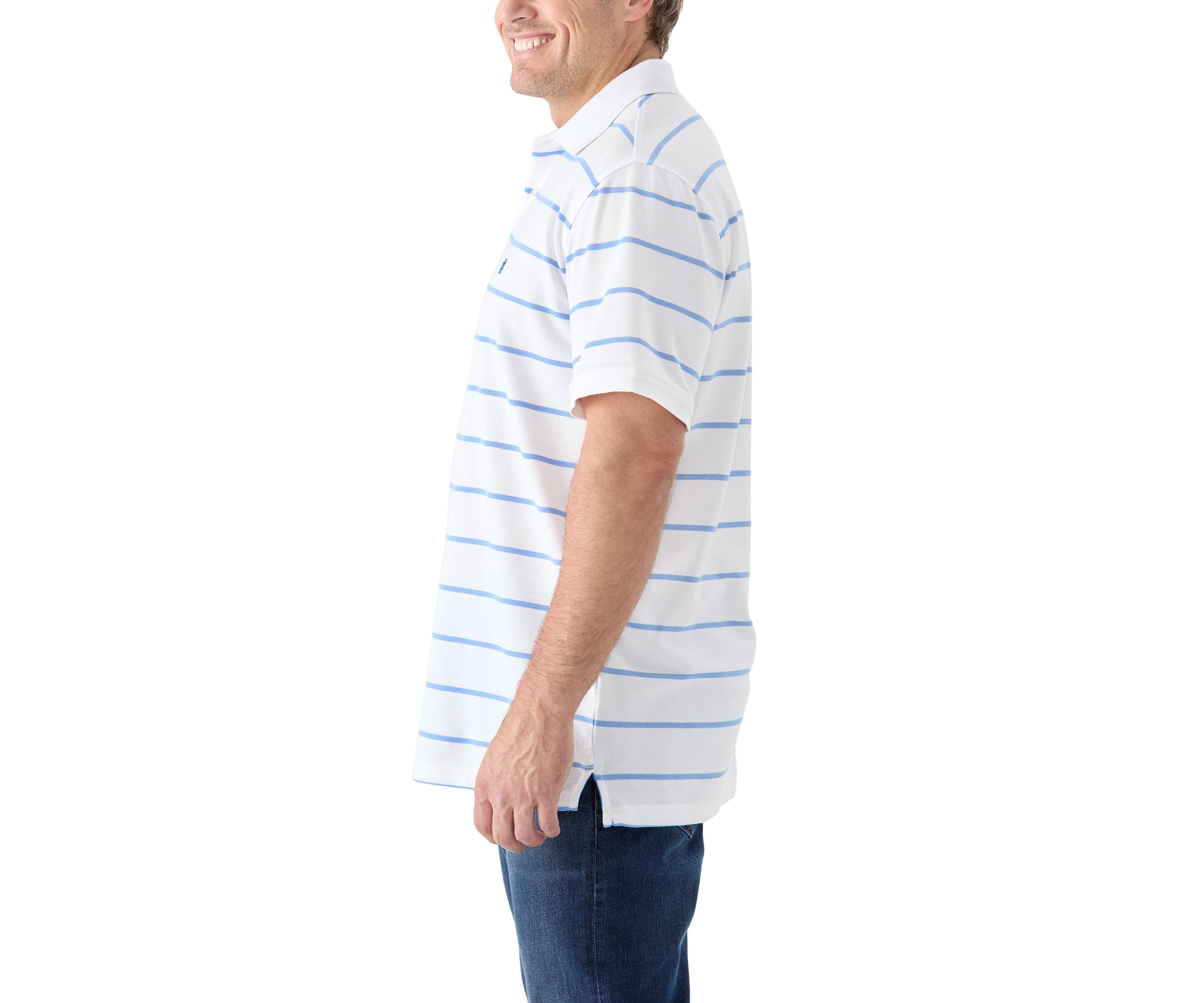 Big & Tall Rugby Stripe Polo Shirt