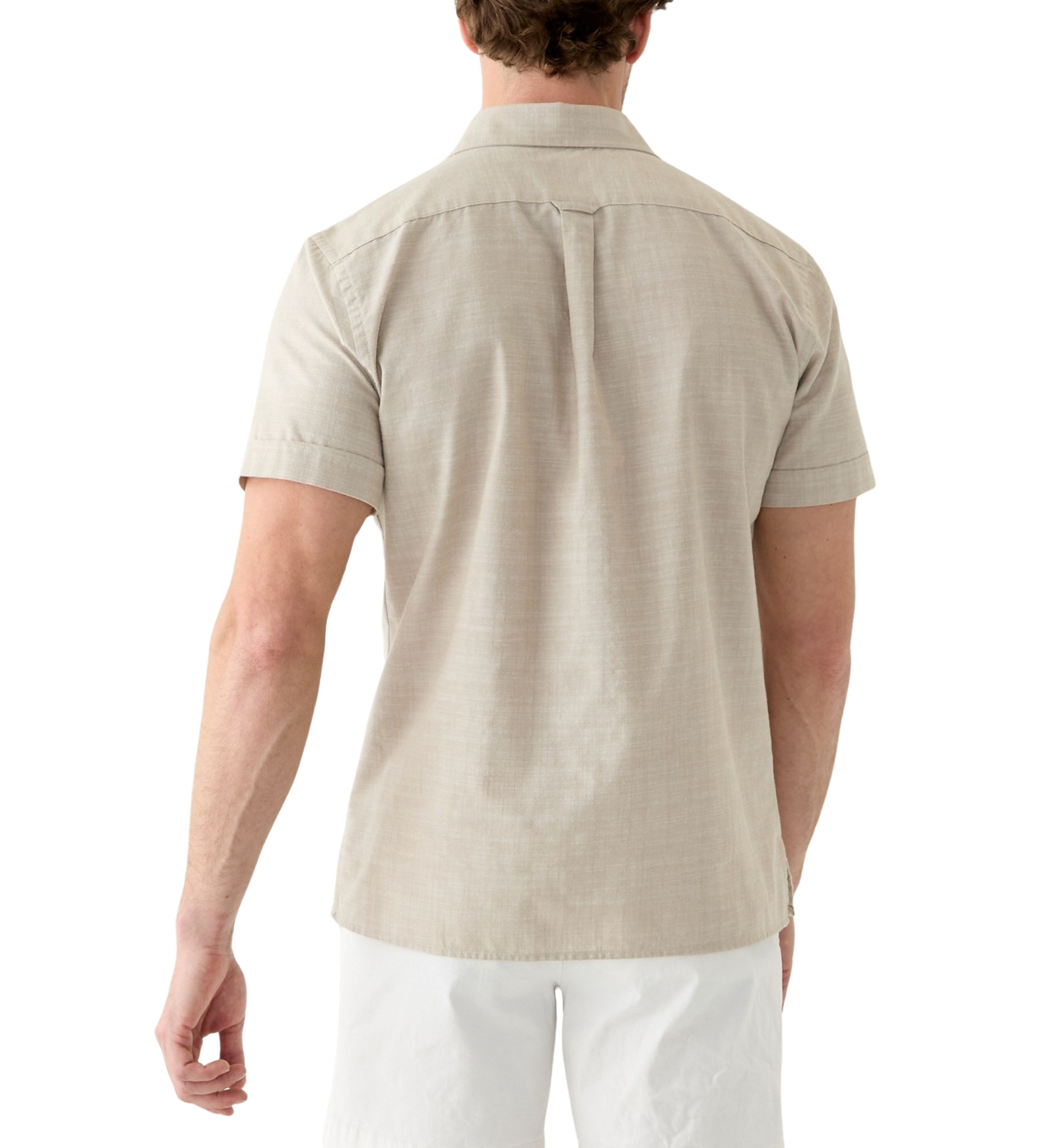 Short Sleeve Solid Button Shirt