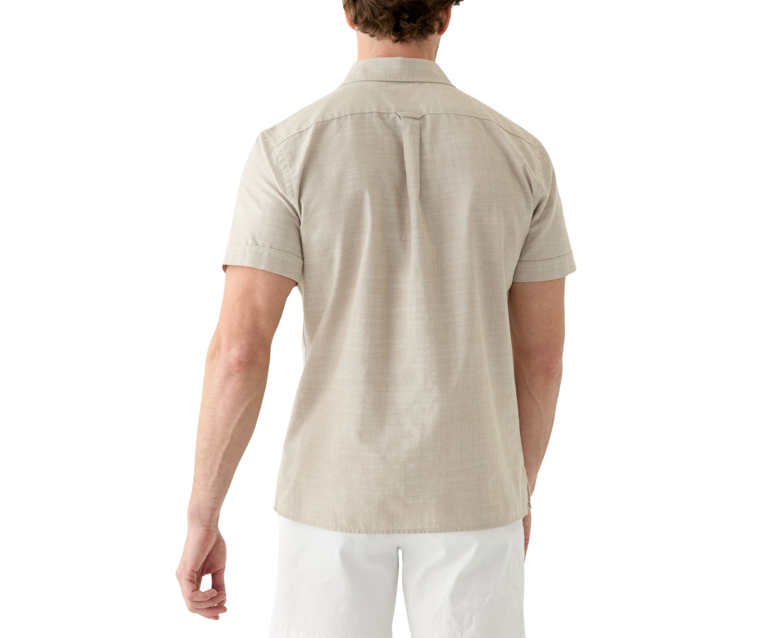 Short Sleeve Solid Button Shirt