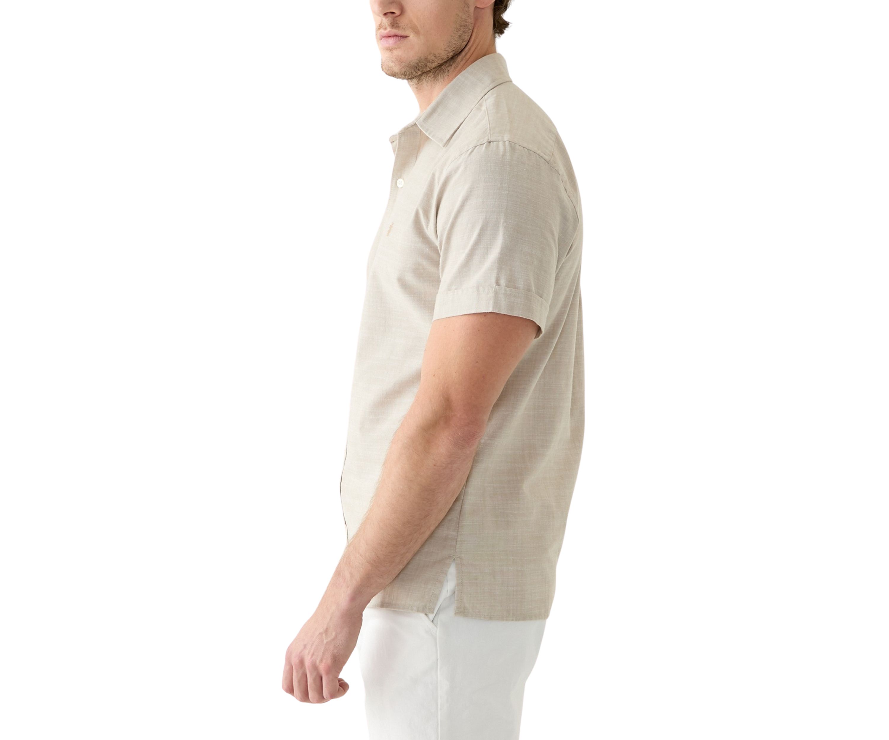 Short Sleeve Solid Button Shirt